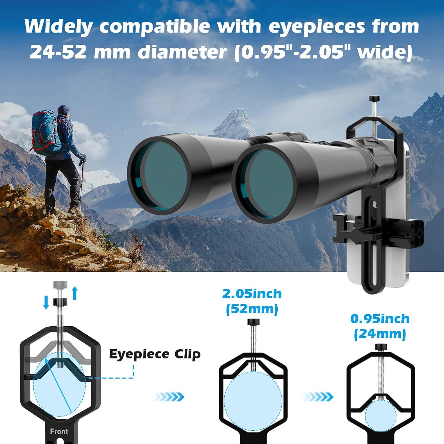 Adaptador de Teléfono Sogries JIAZI para Telescopio 24-52mm