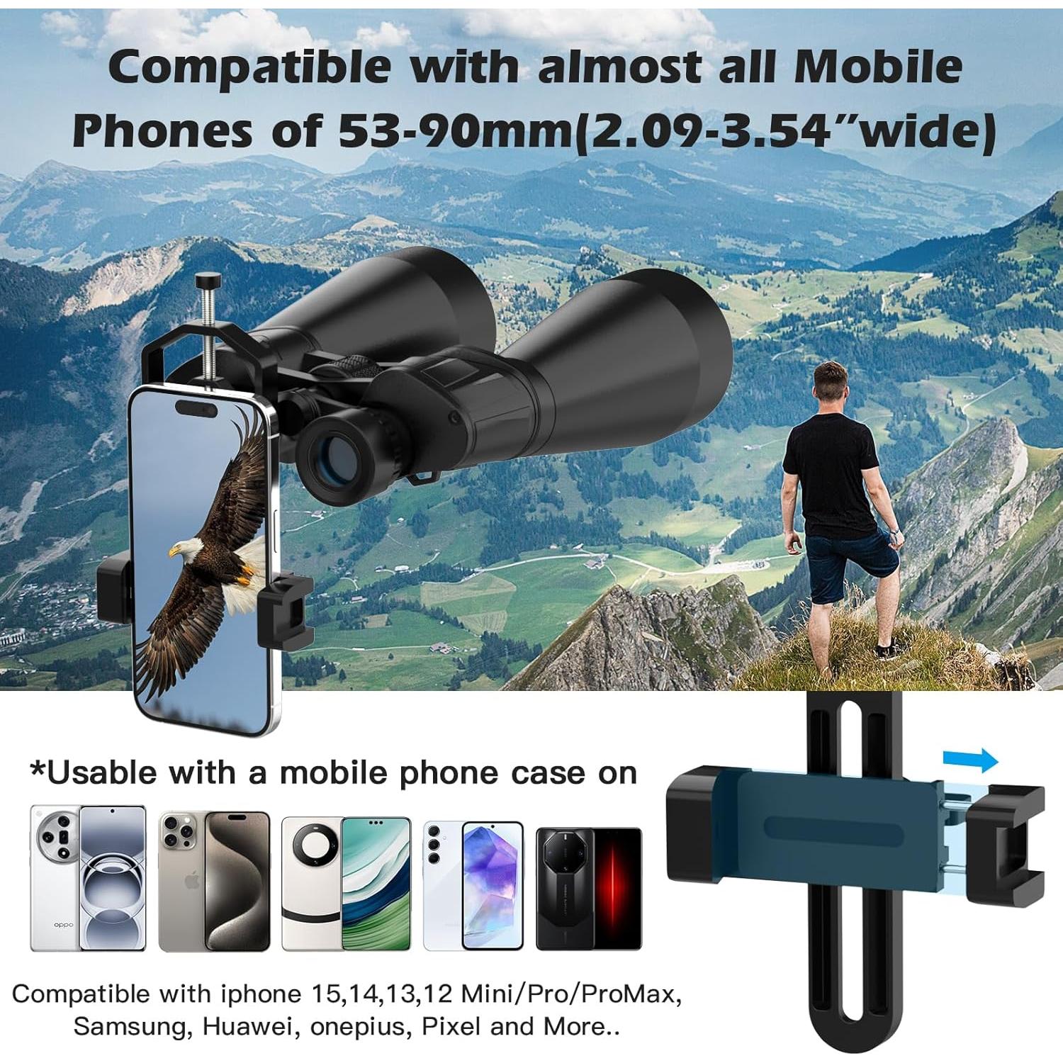 Adaptador de Teléfono Sogries JIAZI para Telescopio 24-52mm