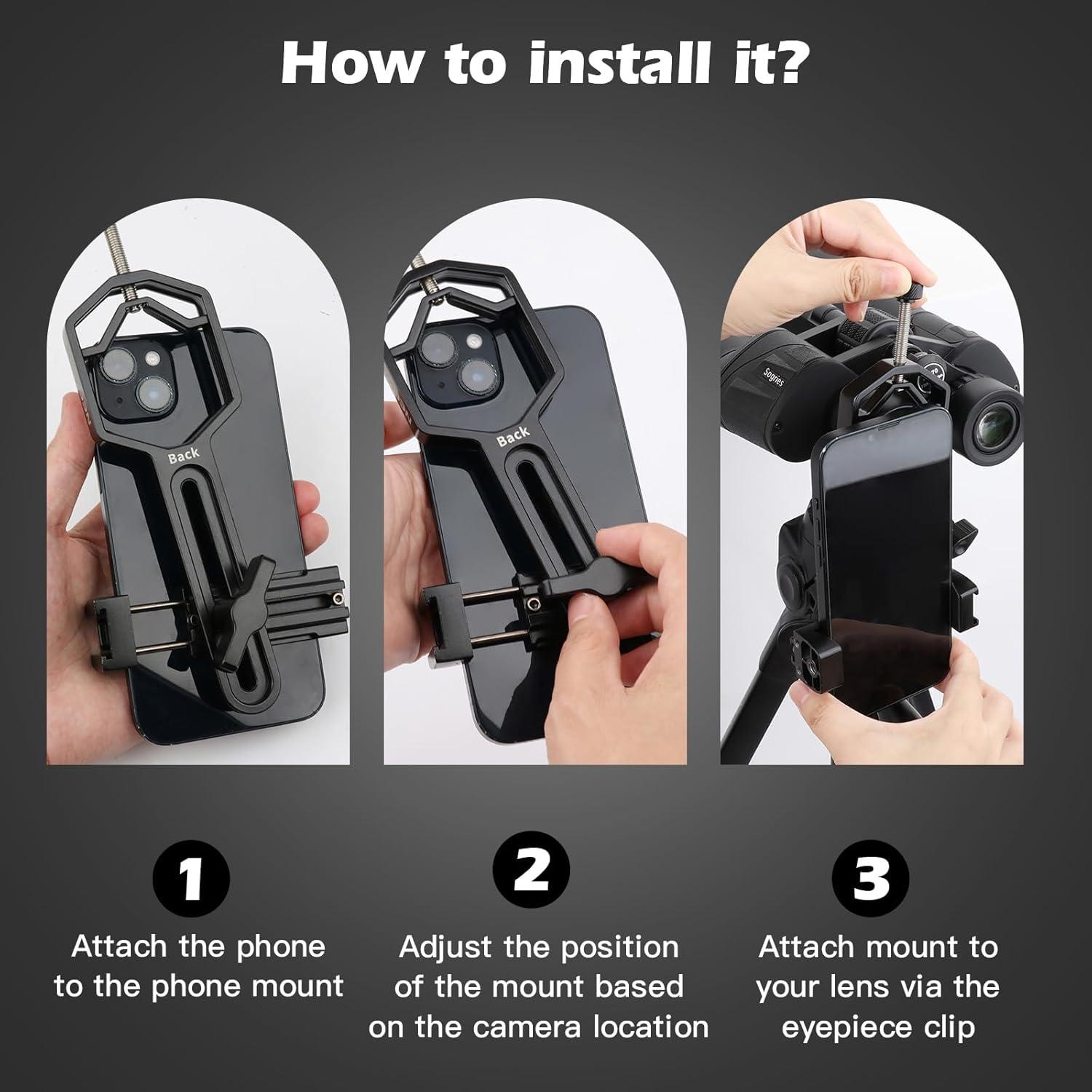 Adaptador de Teléfono Sogries JIAZI para Telescopio 24-52mm