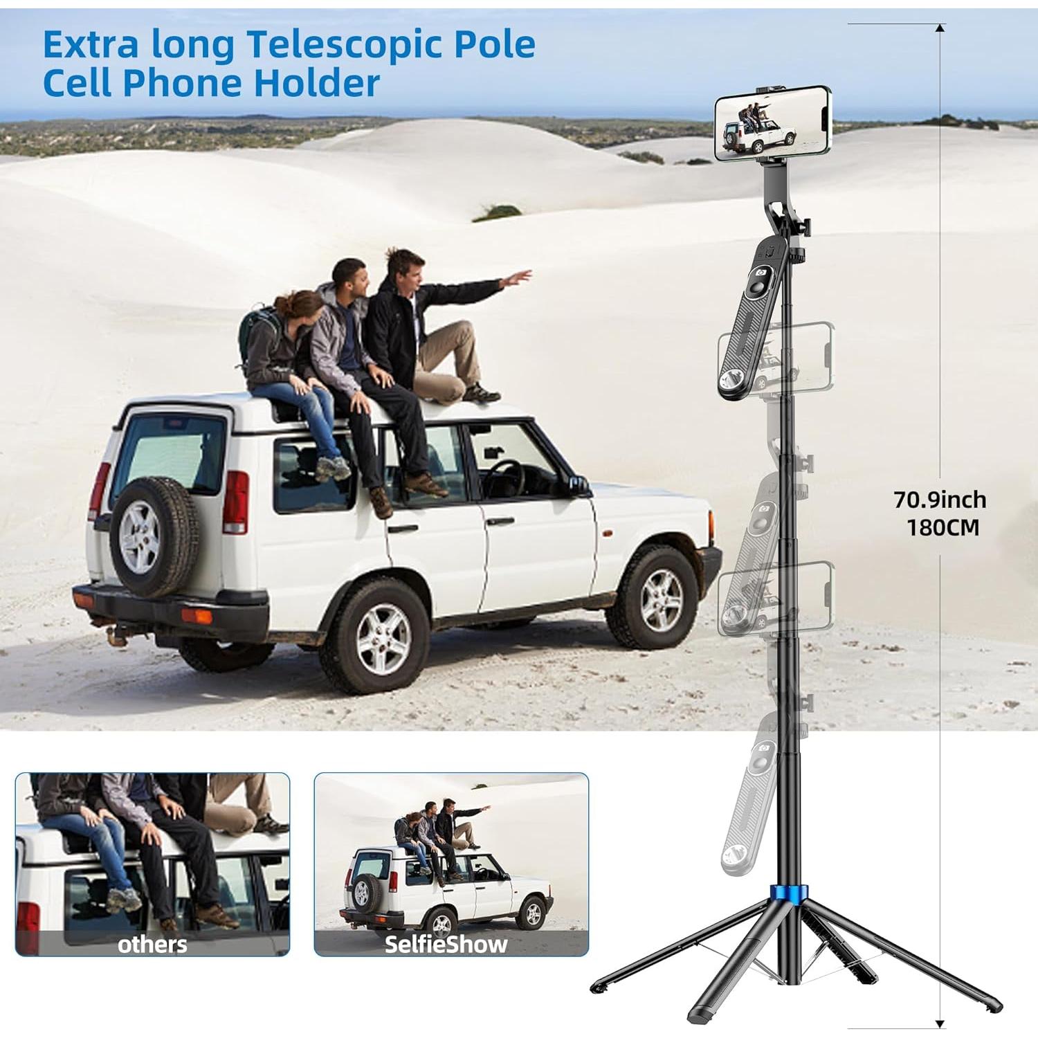 Trípode para Teléfono EUG-PRODUCTS P515, 180 cm, Control Remoto