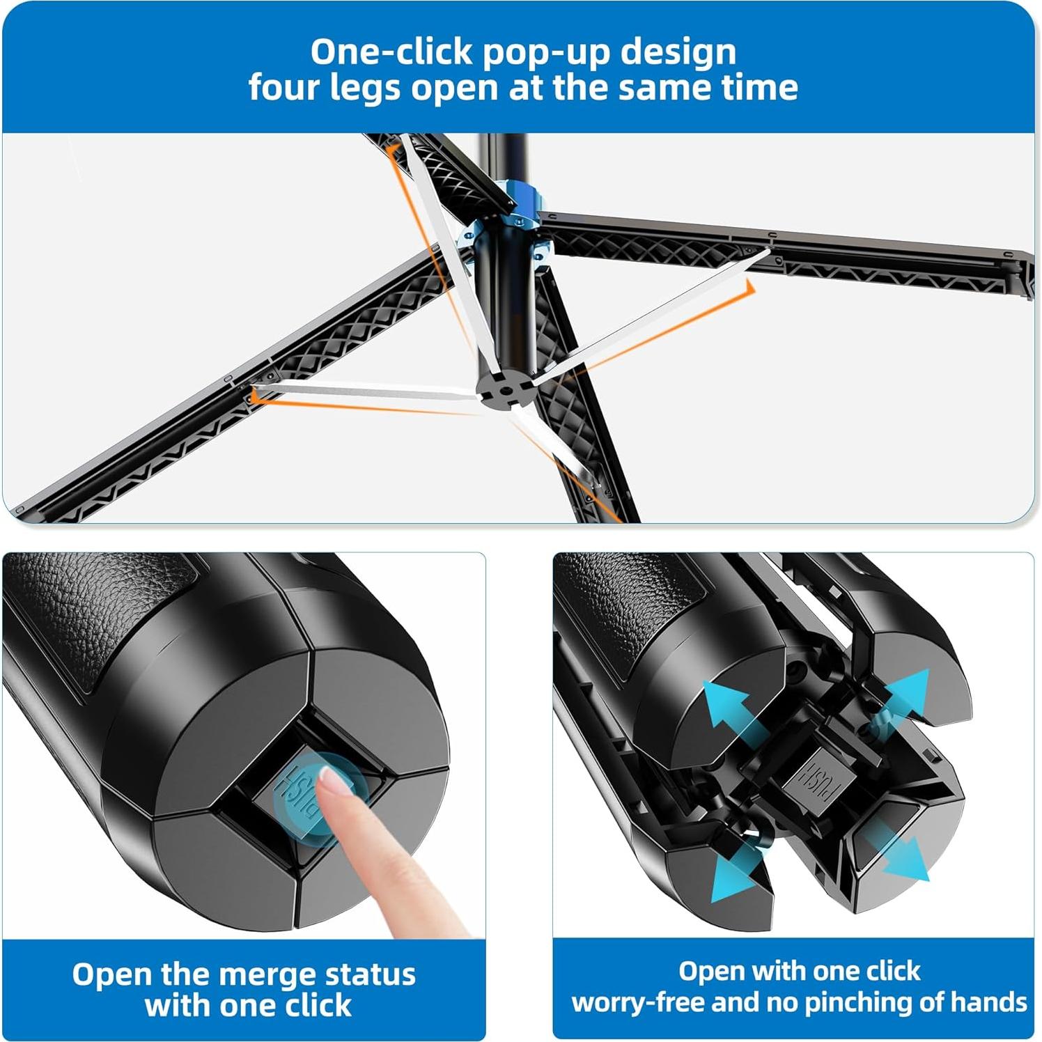 Trípode para Teléfono EUG-PRODUCTS P515, 180 cm, Control Remoto