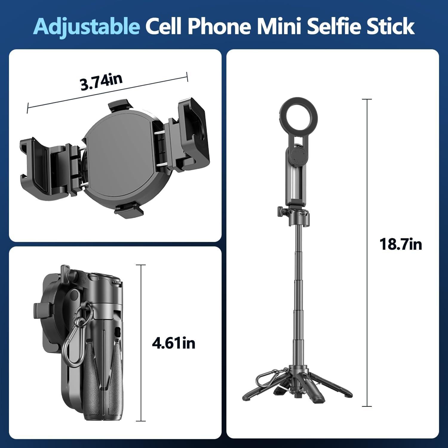 Mini Trípode de Selfie Magnético y Control Remoto yAyusi