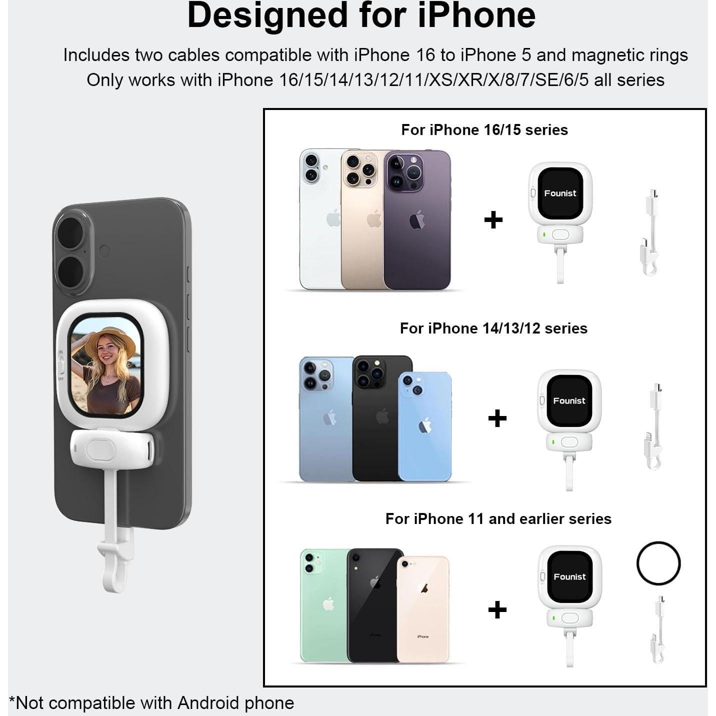 Monitor Selfie Vlogmate Mini para iPhone - Pantalla AMOLED 4K