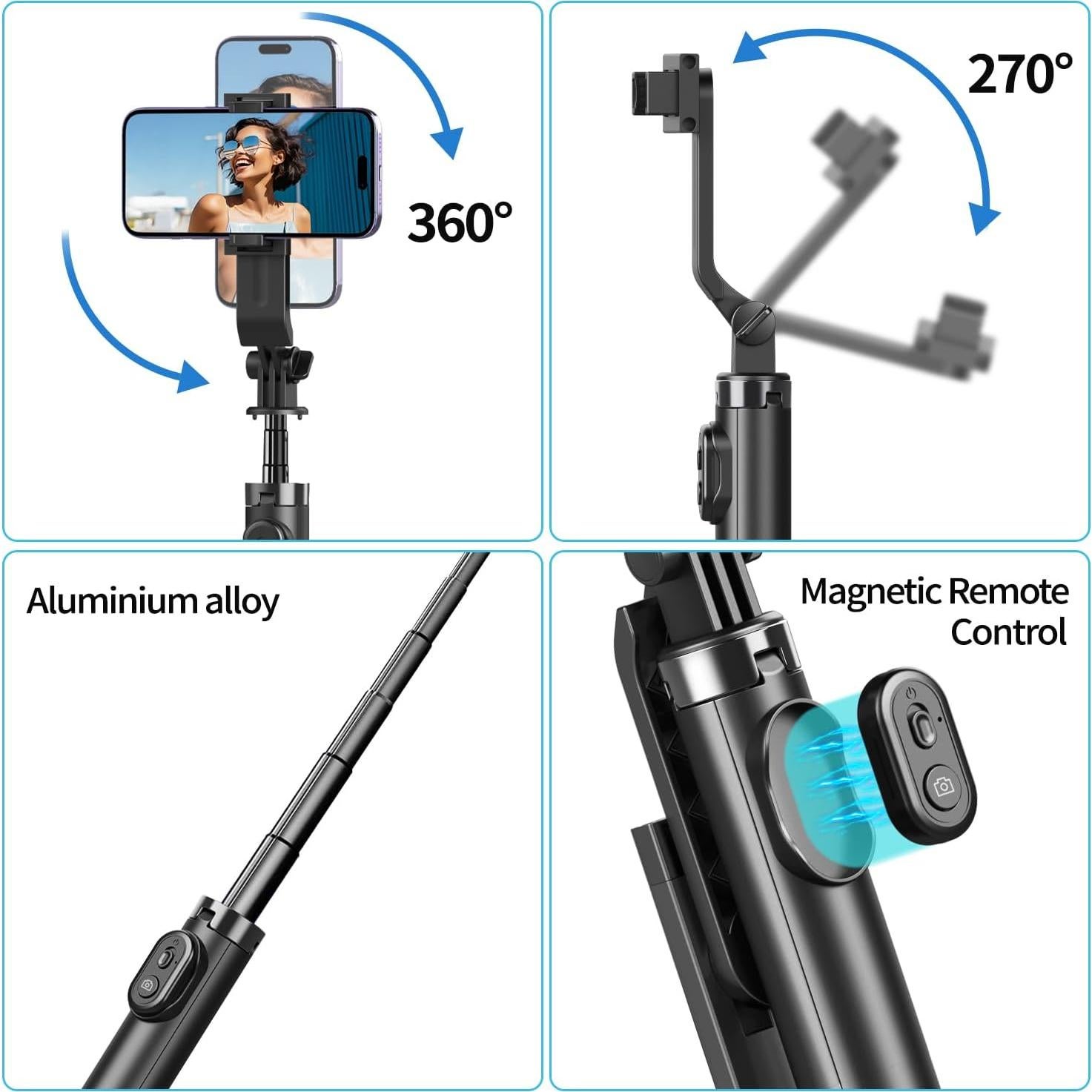 Mini Trípode para Selfie Stjiatu A07, Compacto y Ligero 130g
