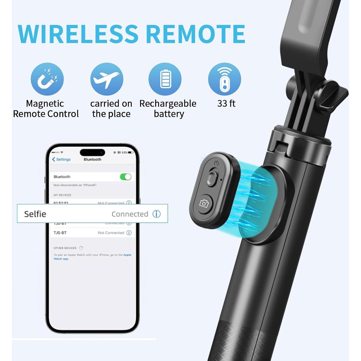 Mini Trípode para Selfie Stjiatu A07, Compacto y Ligero 130g