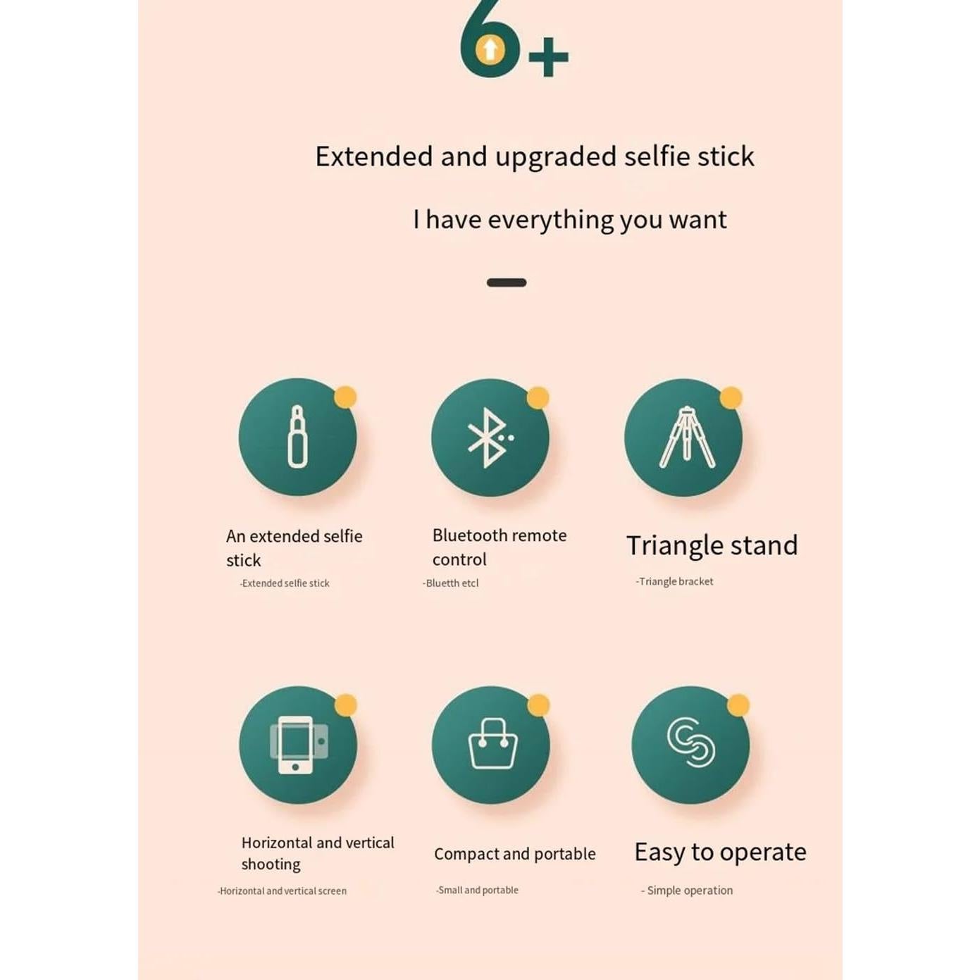 Trípode para Selfie XIHAMA Extensible 100 cm con Control Remoto