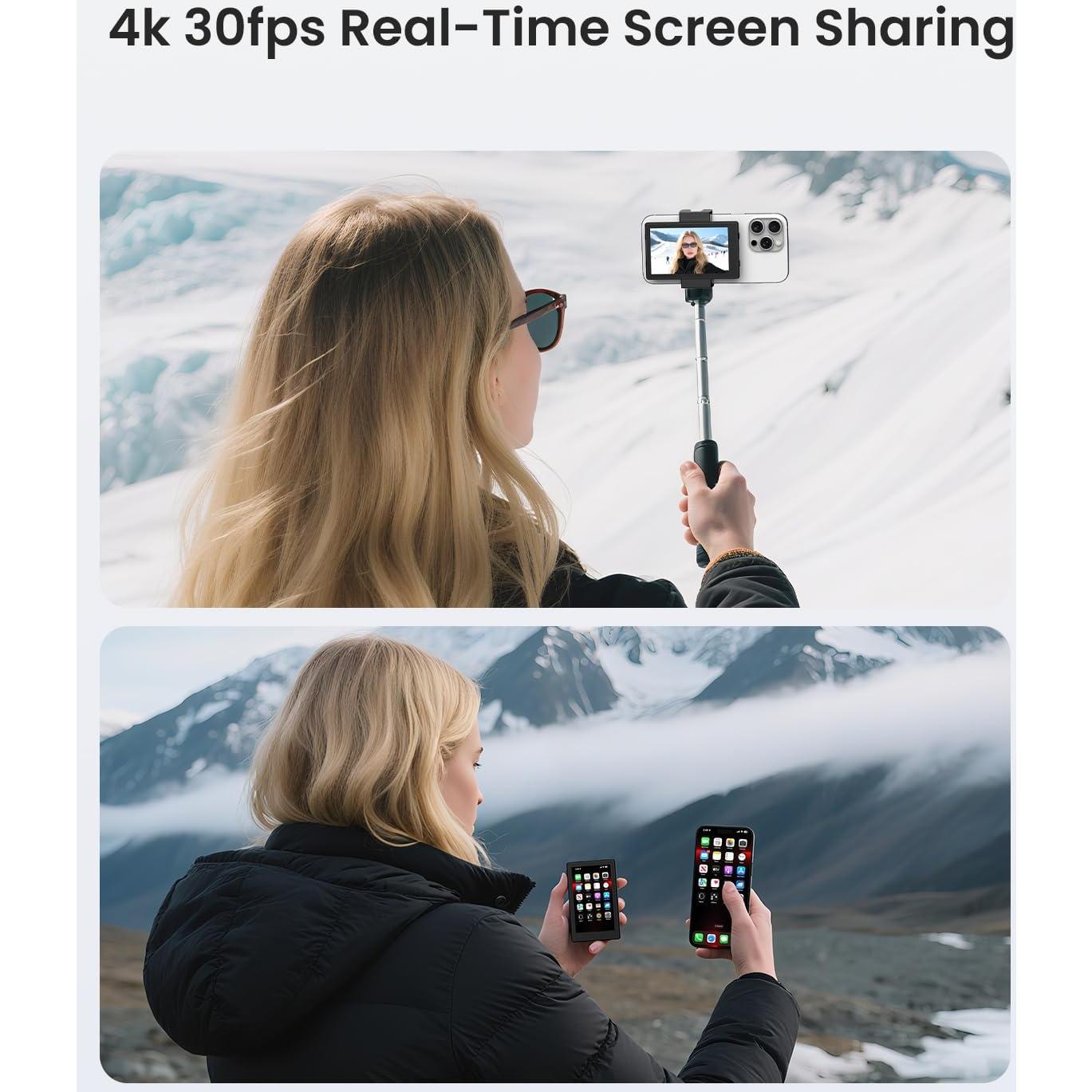 Monitor Selfie Eyoyo K-V039 4K 30fps con Control Remoto