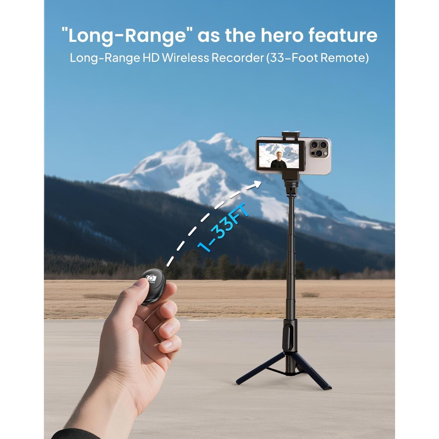 Monitor Selfie Eyoyo K-V039 4K 30fps con Control Remoto