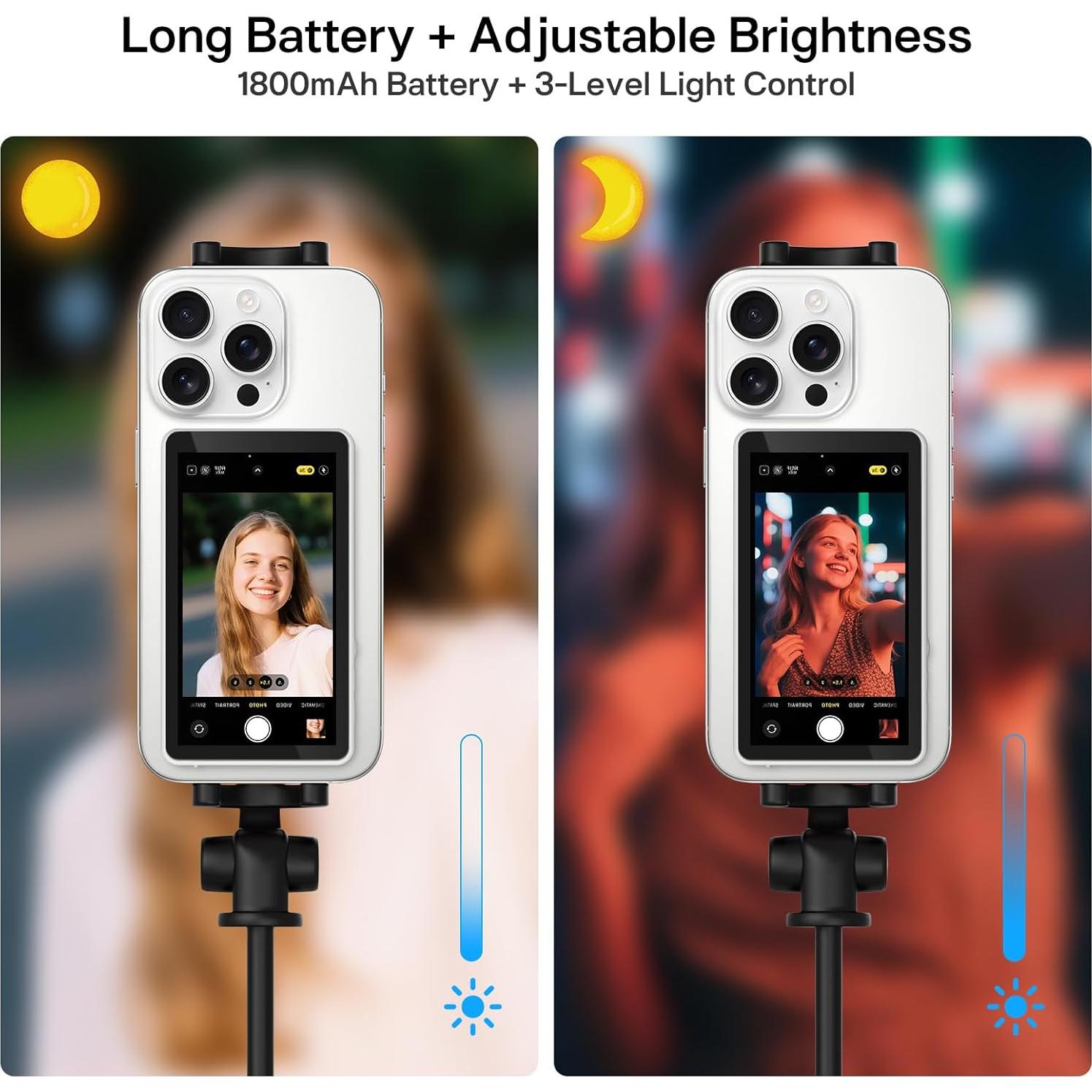 Monitor Selfie Vlog Inalámbrico Henrety Blanco 1800mAh