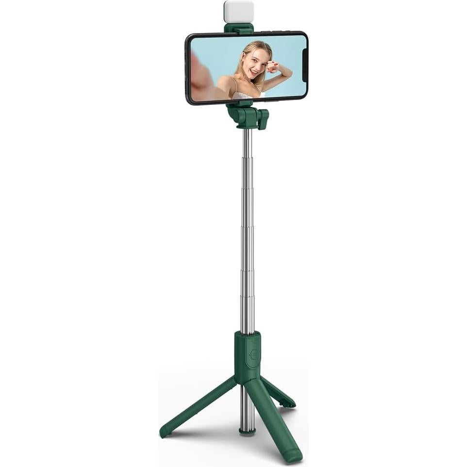 Bastón Selfie Trípode Tianle 4 en 1 con Luz Verde 76.2 cm