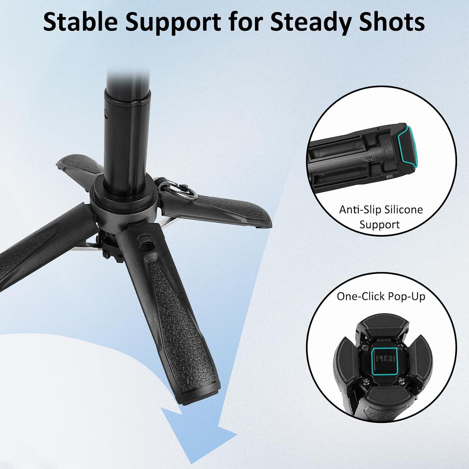 Trípode Mini WOVTE para iPhone con Control Remoto 4 en 1