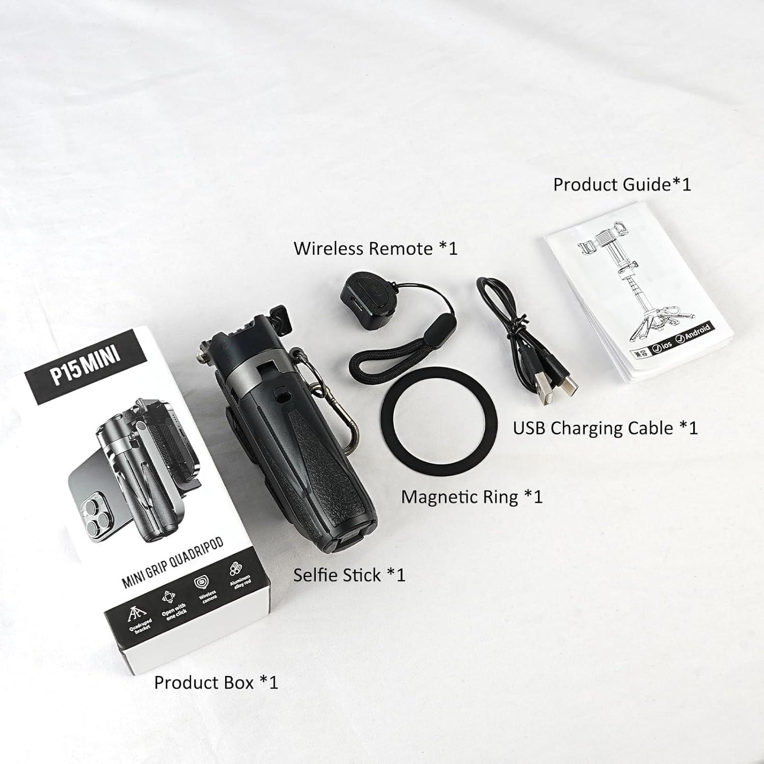 Trípode Mini WOVTE para iPhone con Control Remoto 4 en 1