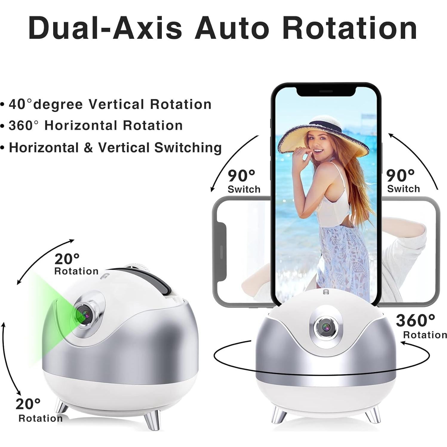 Trípode para Teléfono Iyesku Q8 con Seguimiento Facial AI 360°