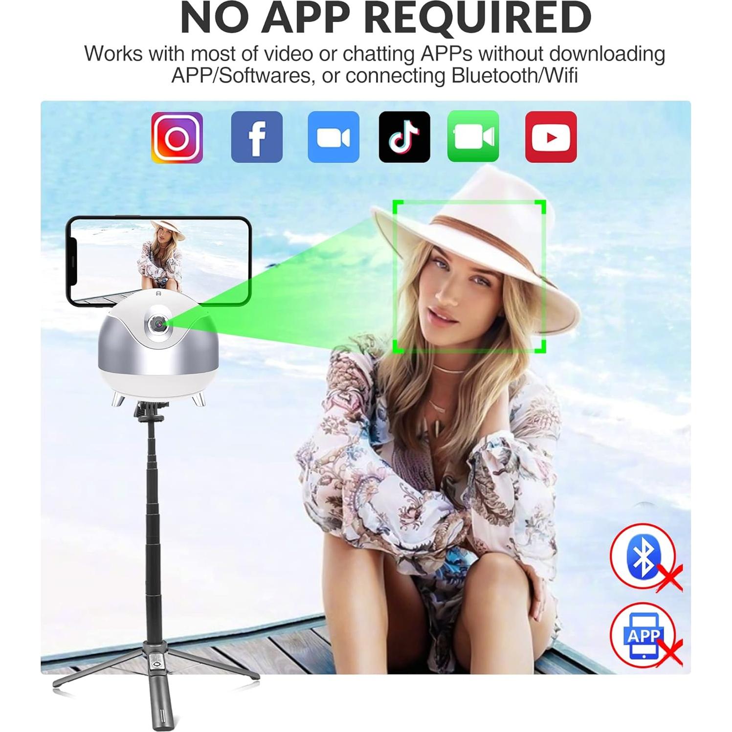 Trípode para Teléfono Iyesku Q8 con Seguimiento Facial AI 360°