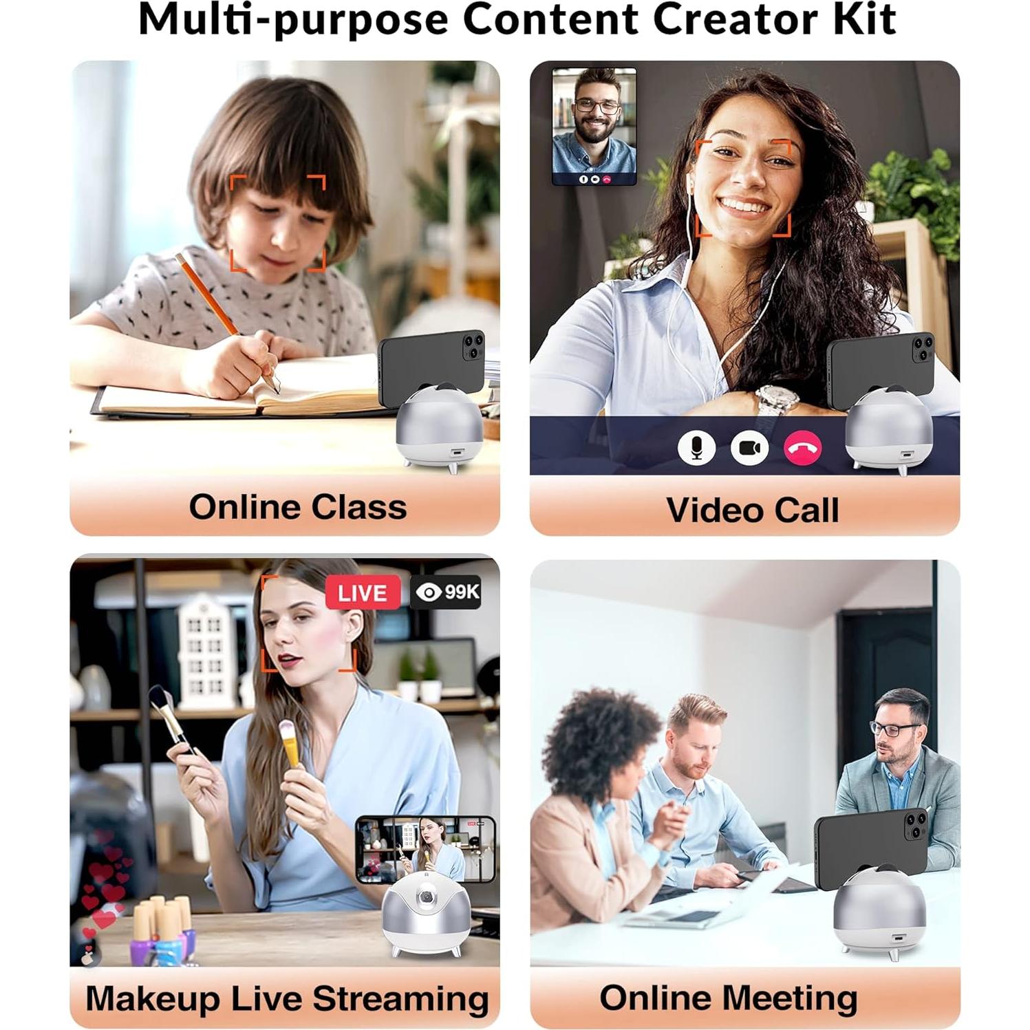 Trípode para Teléfono Iyesku Q8 con Seguimiento Facial AI 360°