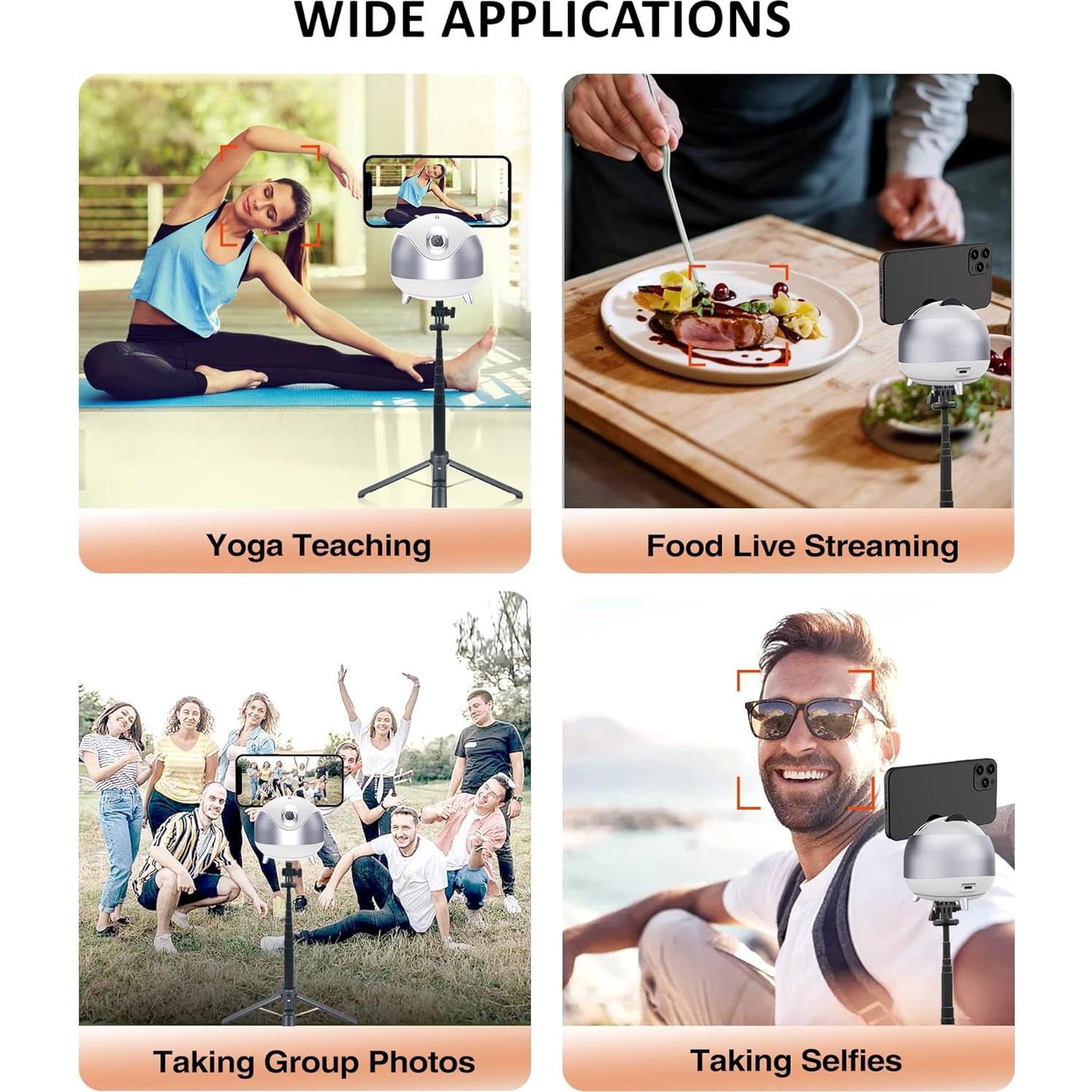 Trípode para Teléfono Iyesku Q8 con Seguimiento Facial AI 360°