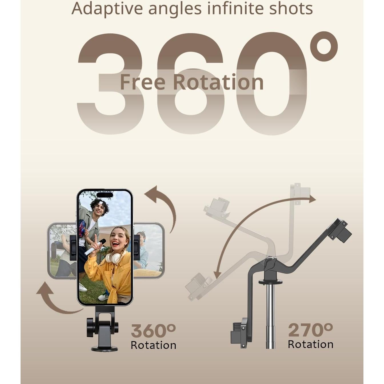 Trípode Extensible UBeesize 132 cm con Control Remoto para Selfie