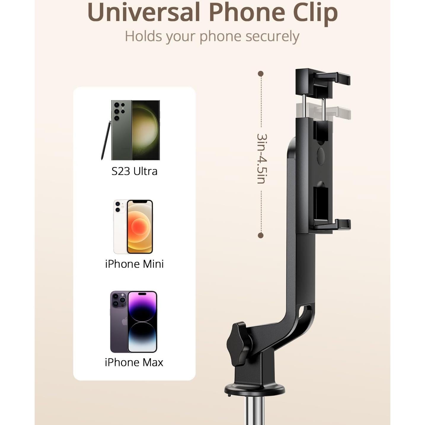 Trípode Extensible UBeesize 132 cm con Control Remoto para Selfie