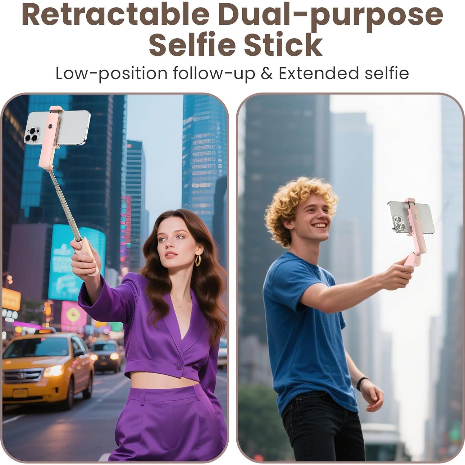 Trípode para teléfono MQOUNY con control remoto, compacto y ligero