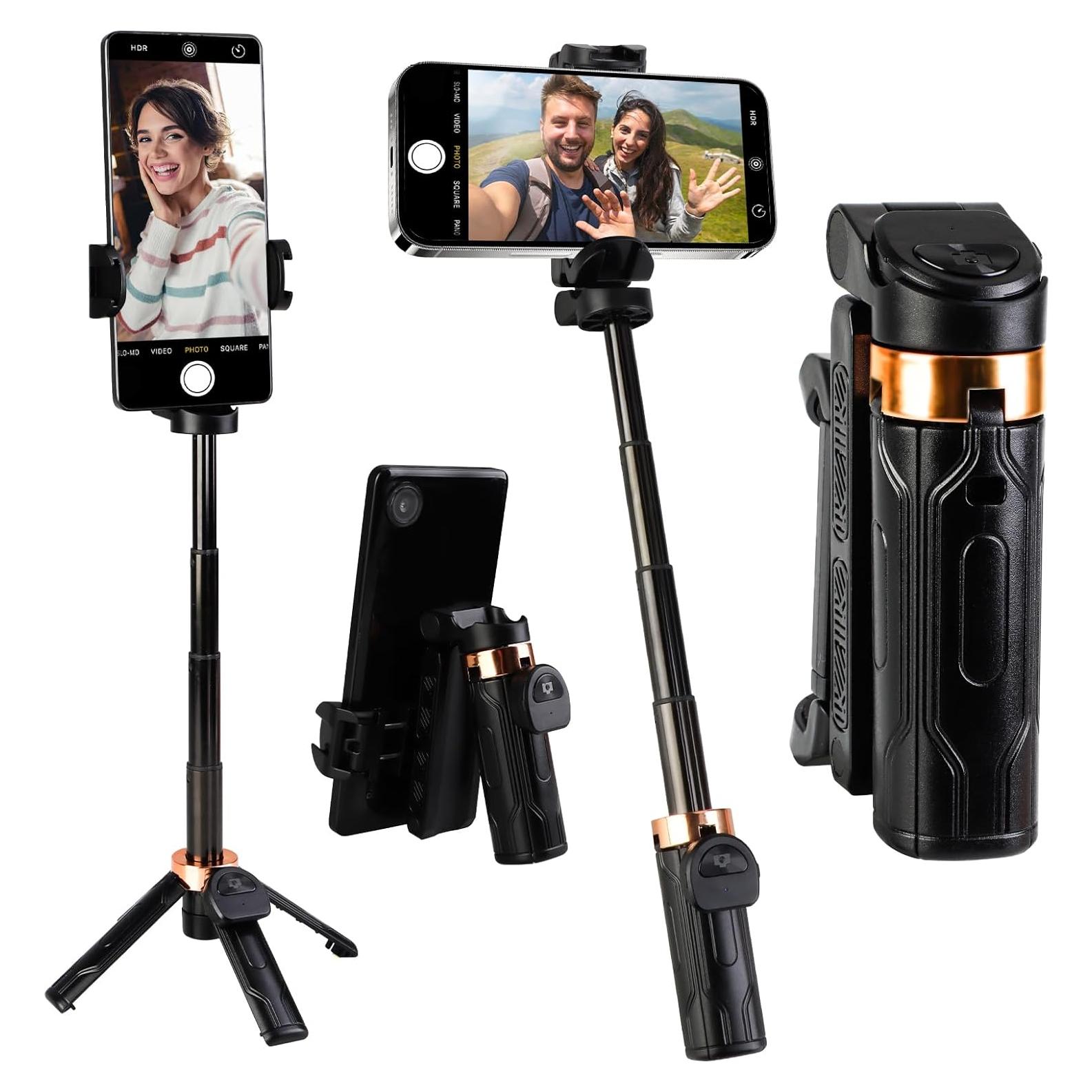 Mini Trípode para Selfie Genérico D2 130g Control Remoto 360°