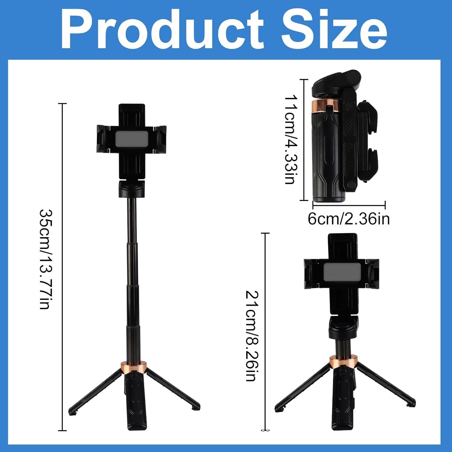 Mini Trípode para Selfie Genérico D2 130g Control Remoto 360°