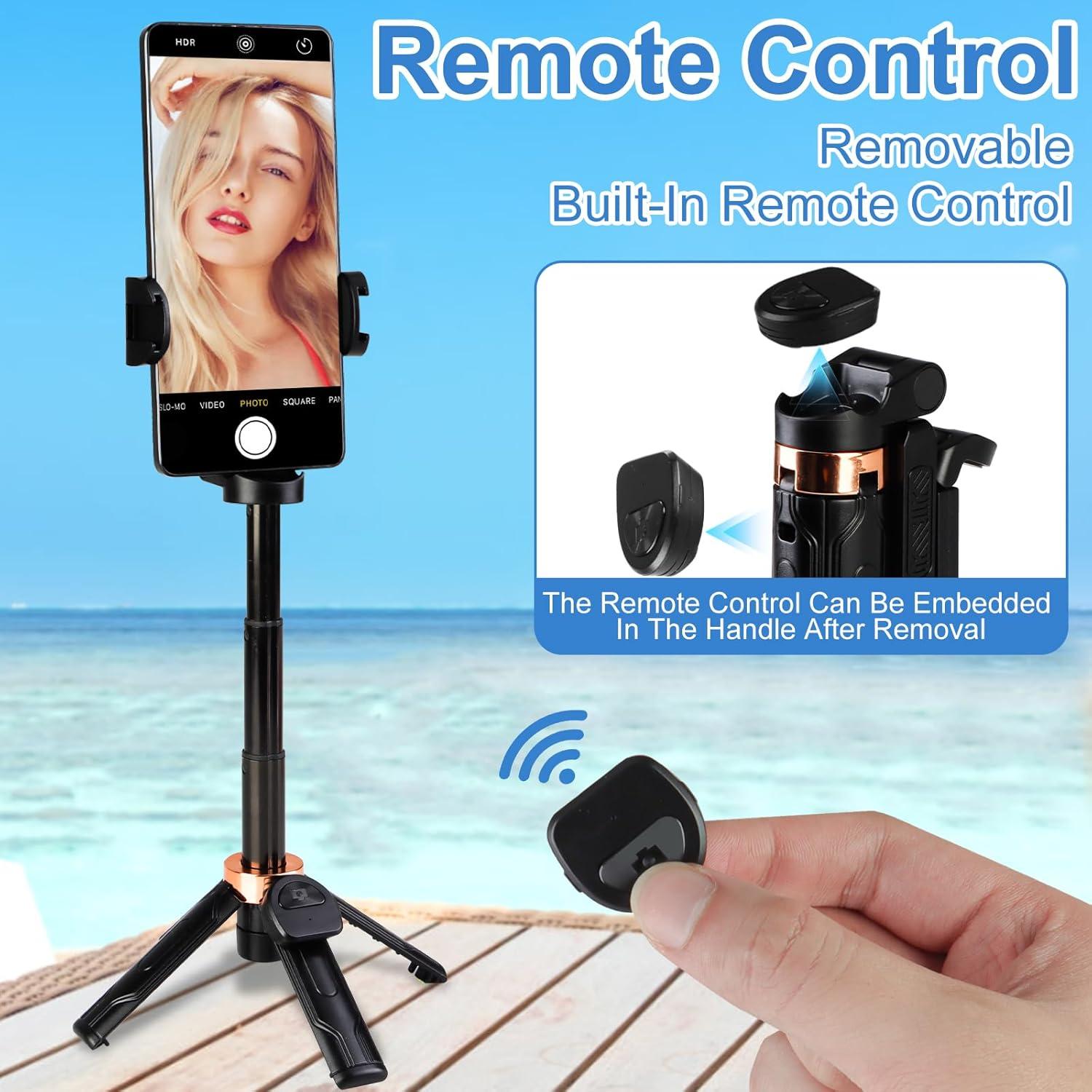 Mini Trípode para Selfie Genérico D2 130g Control Remoto 360°