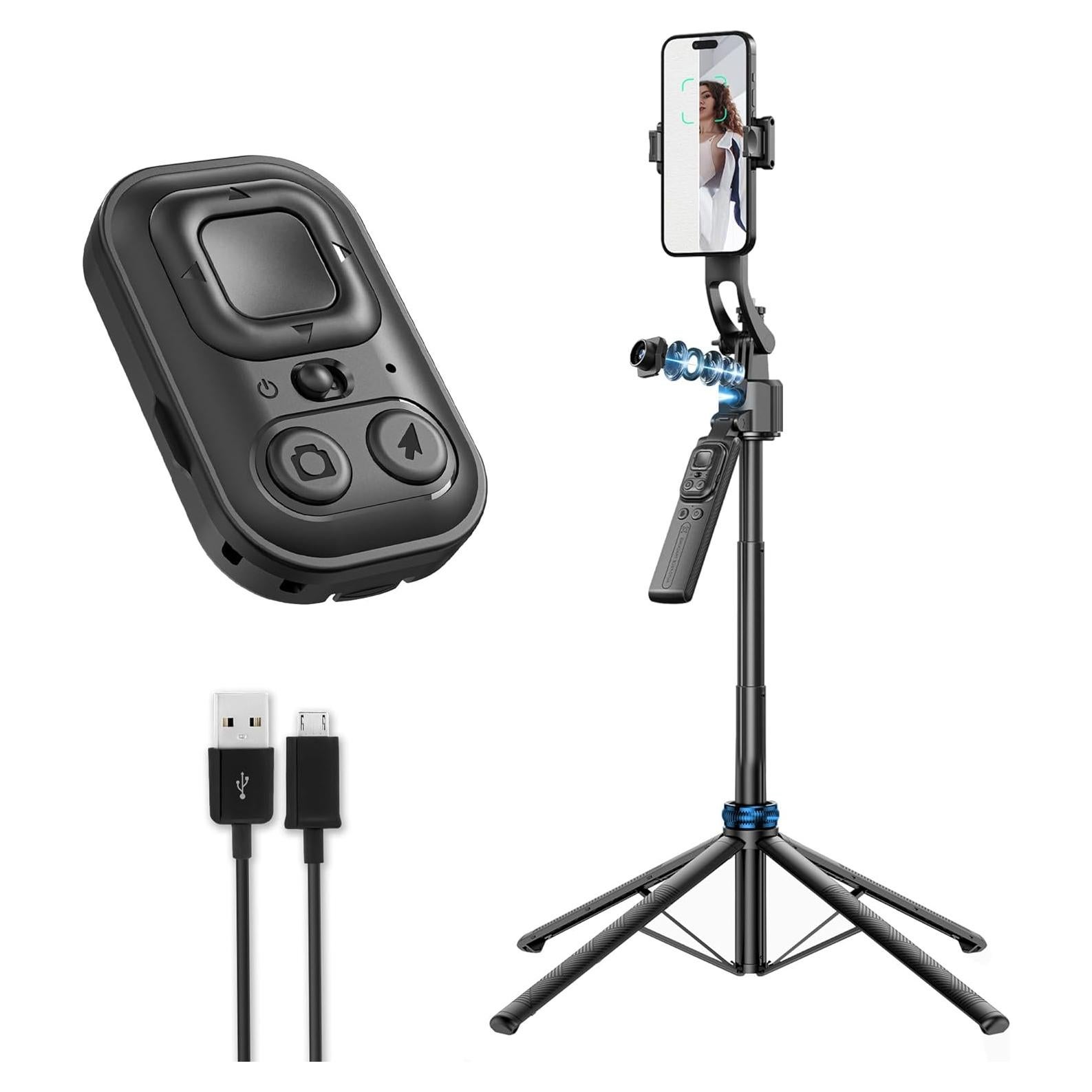 Trípode Gimbal AI DRONESKYVE 64" (162.56 cm) con Control Remoto