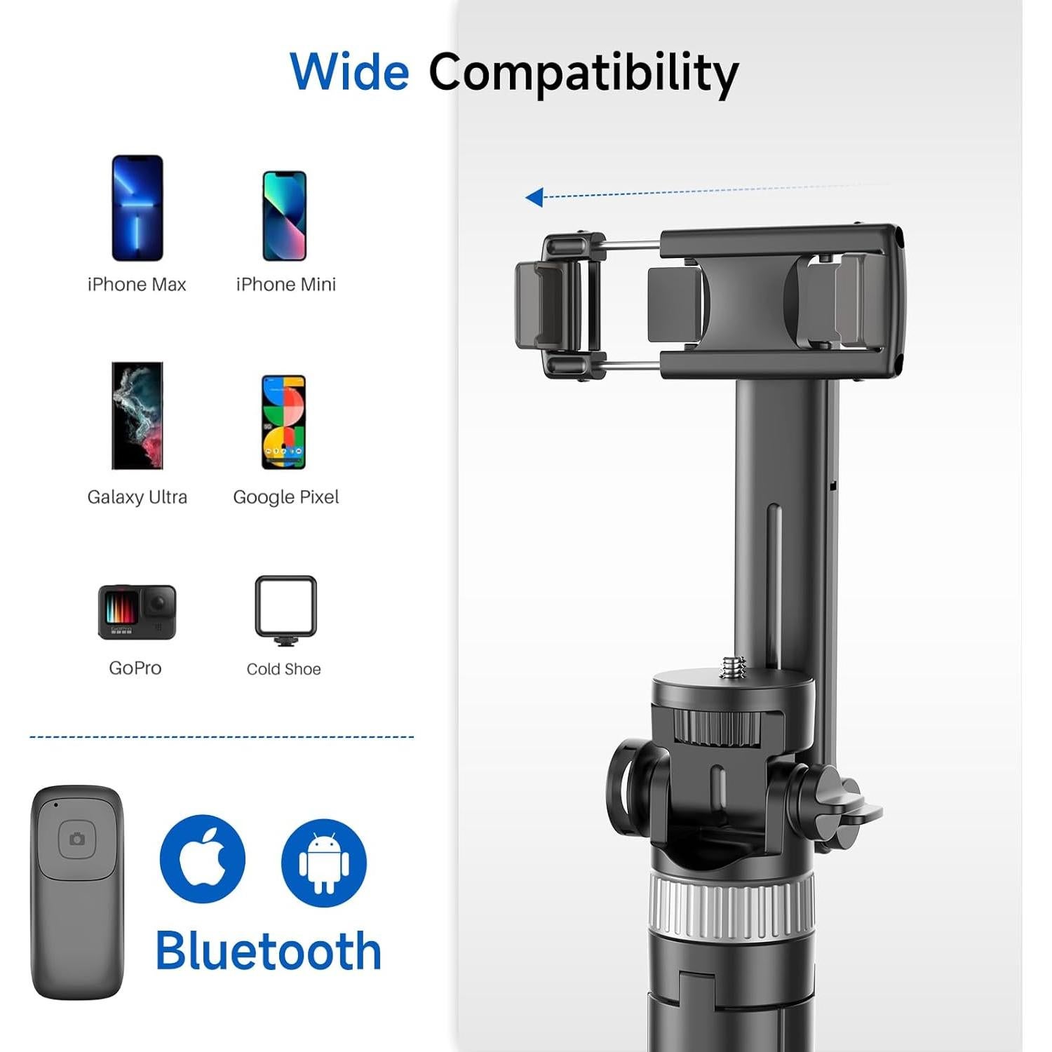 Trípode para Teléfono ZZR SEVEN X60, Altura 182.88 cm
