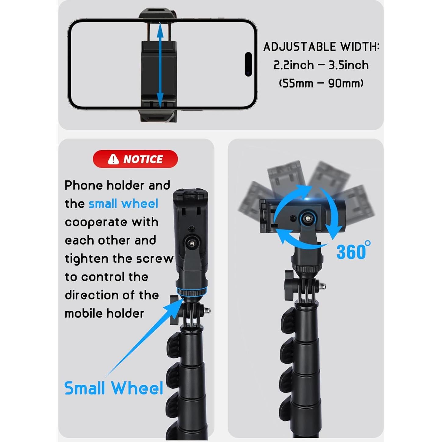 BMZX 118" Long Selfie Stick for 360 Cameras GoPro,9.8ft with Wireless Remote, Selfie Stick for iPhone, Android, Fit for Insta360 X5, X4, GoPro,DJI Action 5 Pro Osmo Pocket 3(29 to 118")