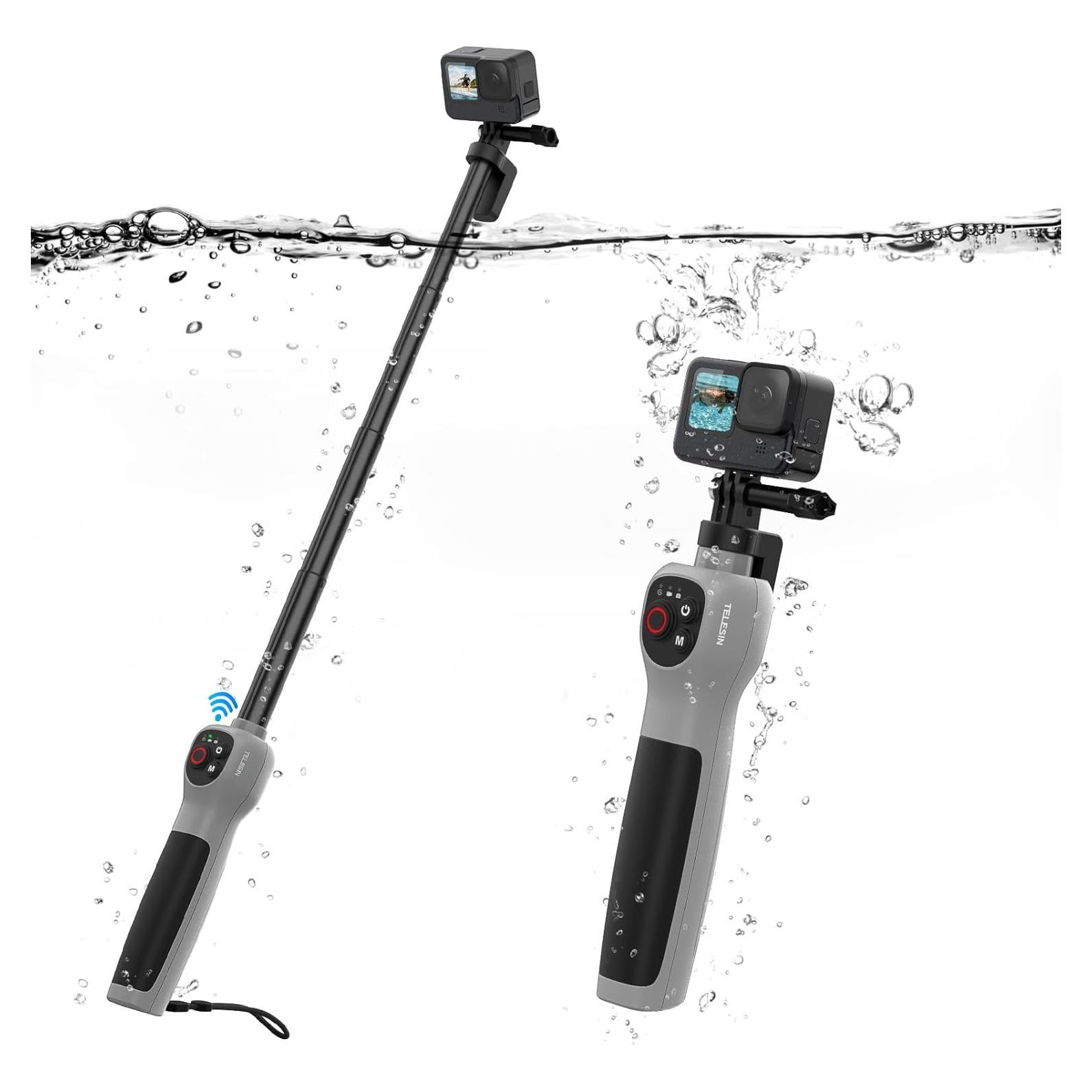 Palanca de Selfie Submarina TELESIN 84cm Bluetooth para GoPro