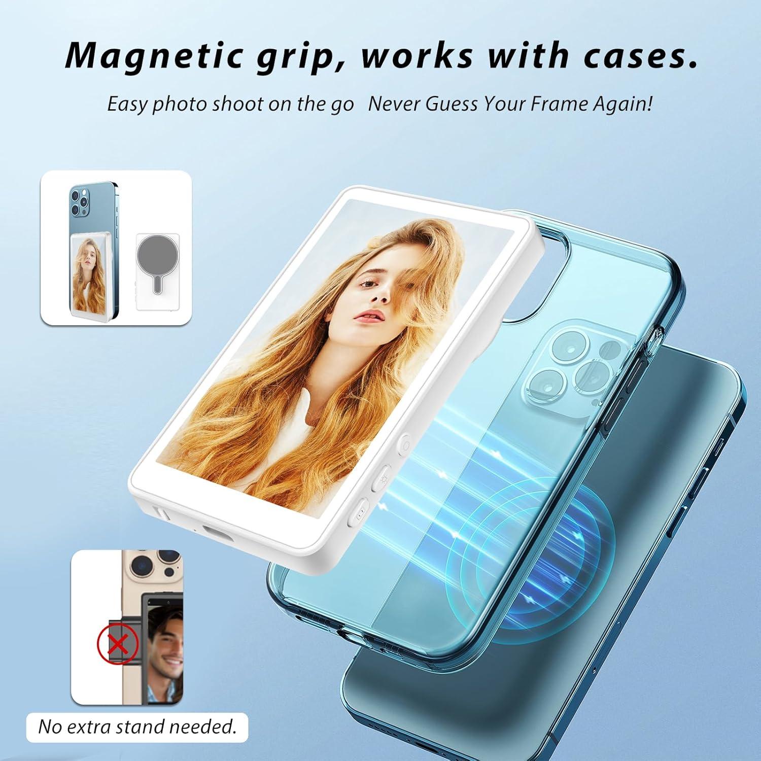 Monitor de Selfie Inalámbrico 4K SHEEVONIX Blanco para Vlogs