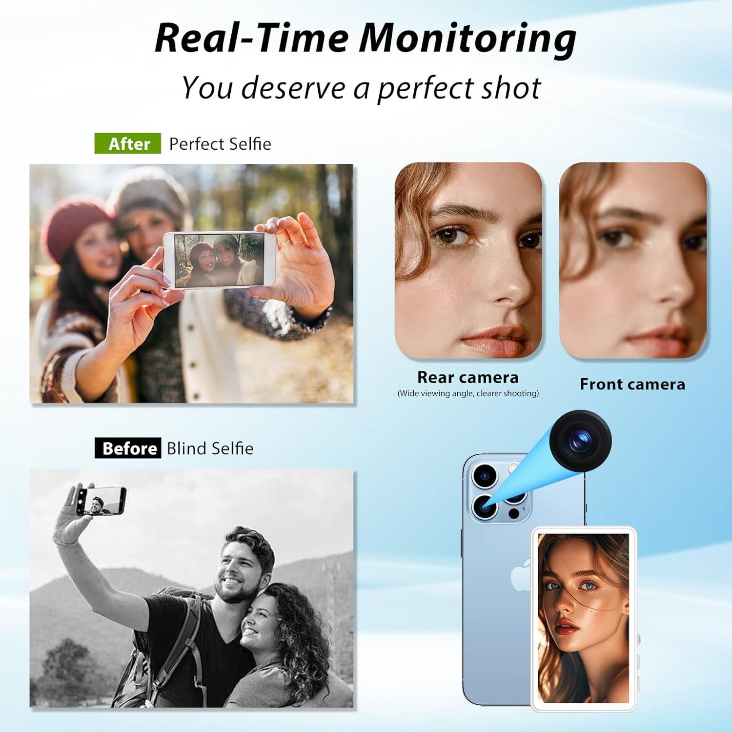 Monitor de Selfie Inalámbrico 4K SHEEVONIX Blanco para Vlogs