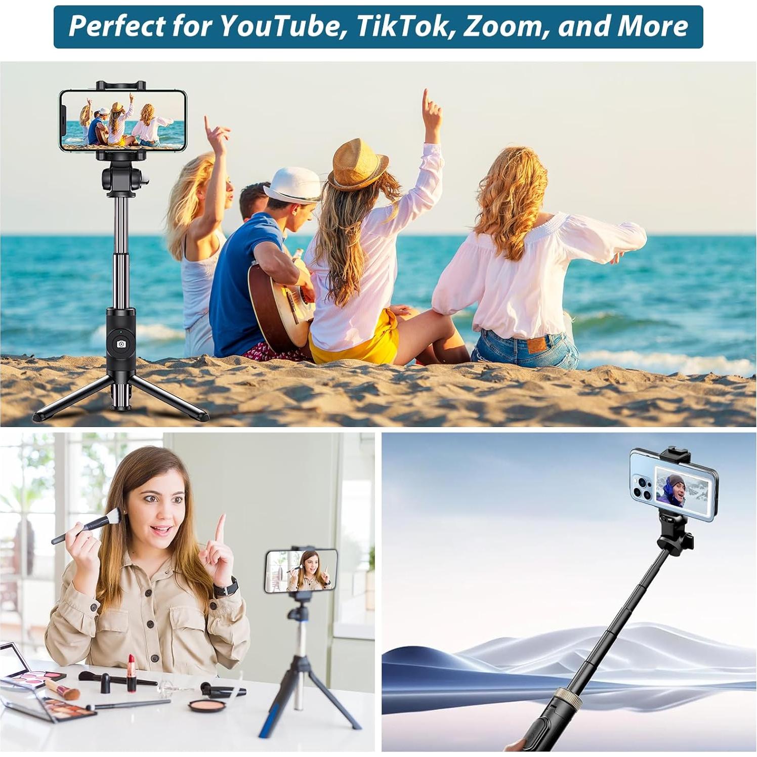 Monitor de Selfie Inalámbrico 4K SHEEVONIX Blanco para Vlogs