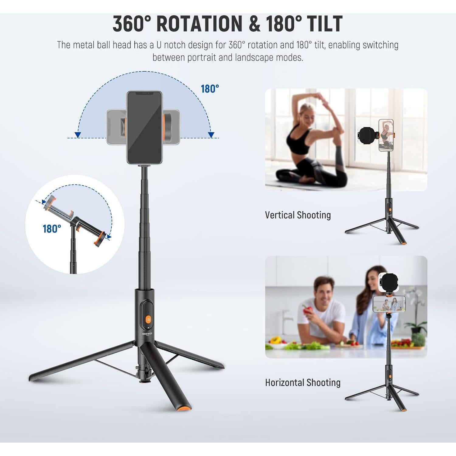 Palo de Selfie Trípode NEEWER 57.9" con Control Remoto