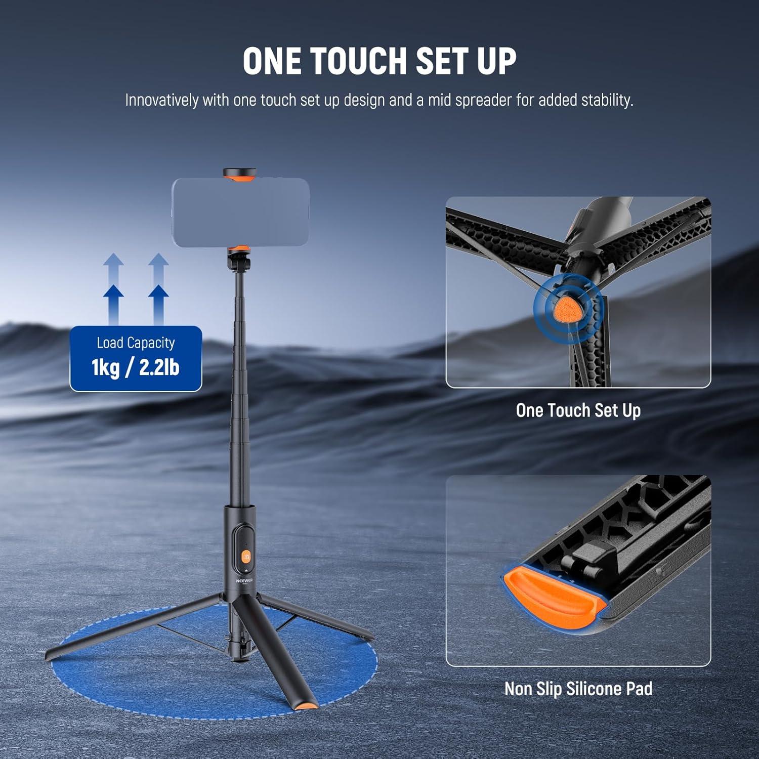 Palo de Selfie Trípode NEEWER 57.9" con Control Remoto