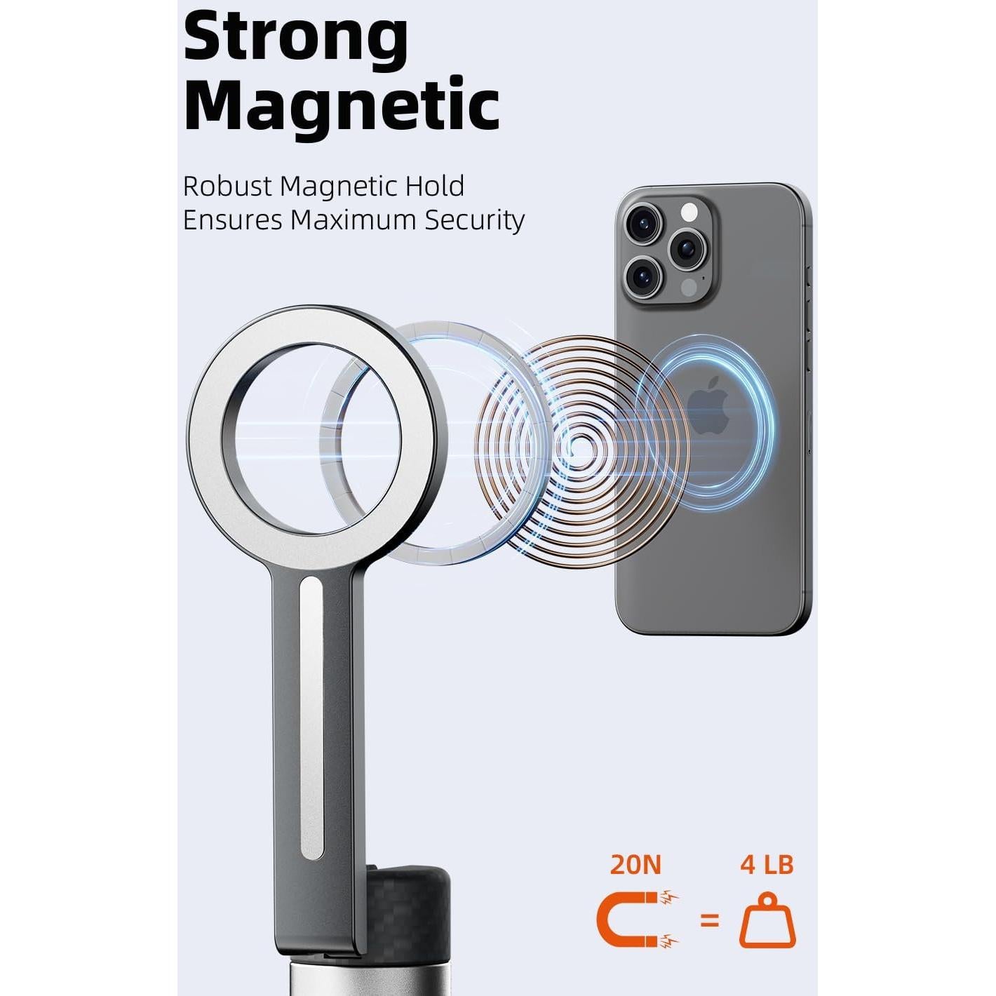 Trípode Magnético TODI para iPhone Magsafe 65" con Control Remoto