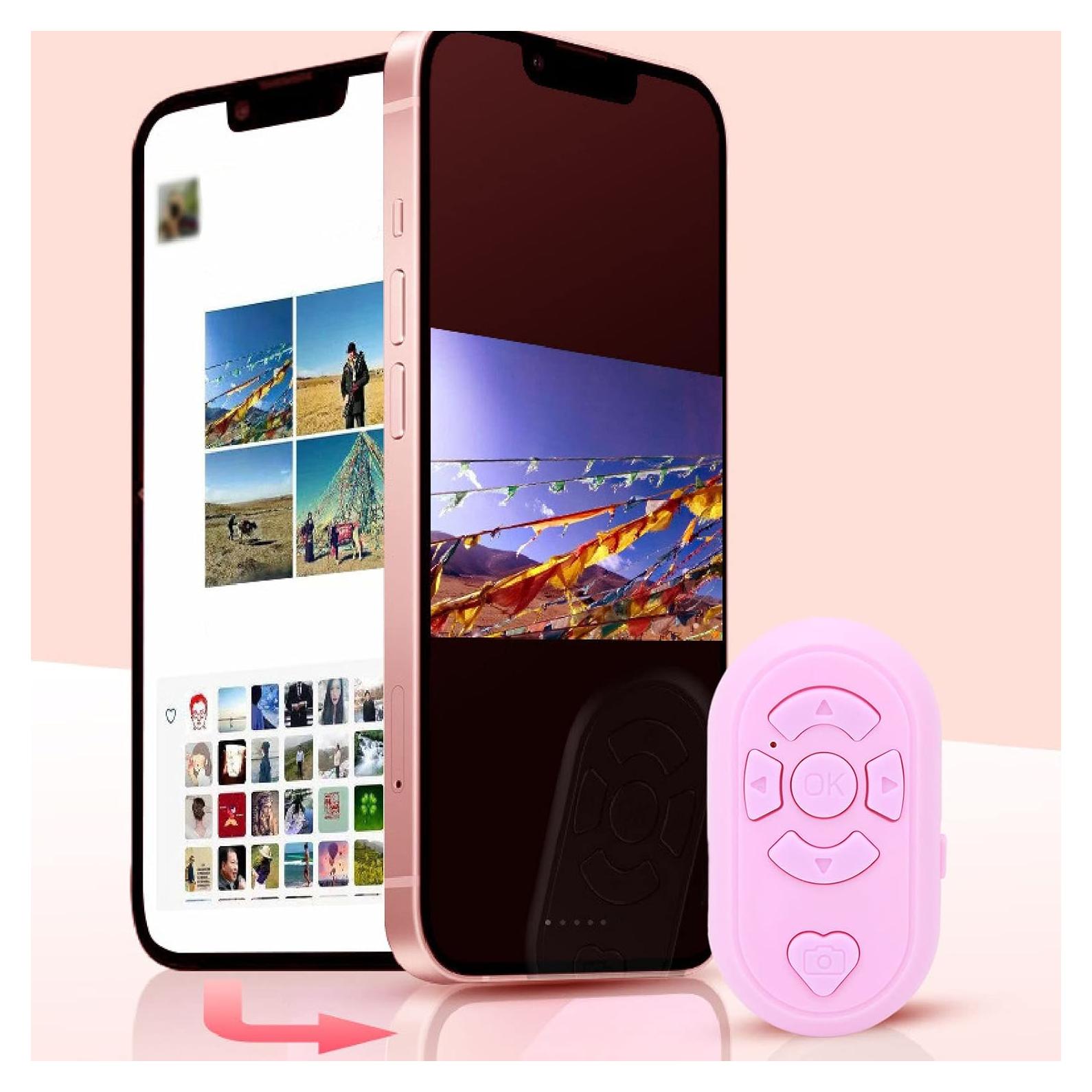 Control Remoto Selfie Doumsic BT4.0 Recargable Rosa