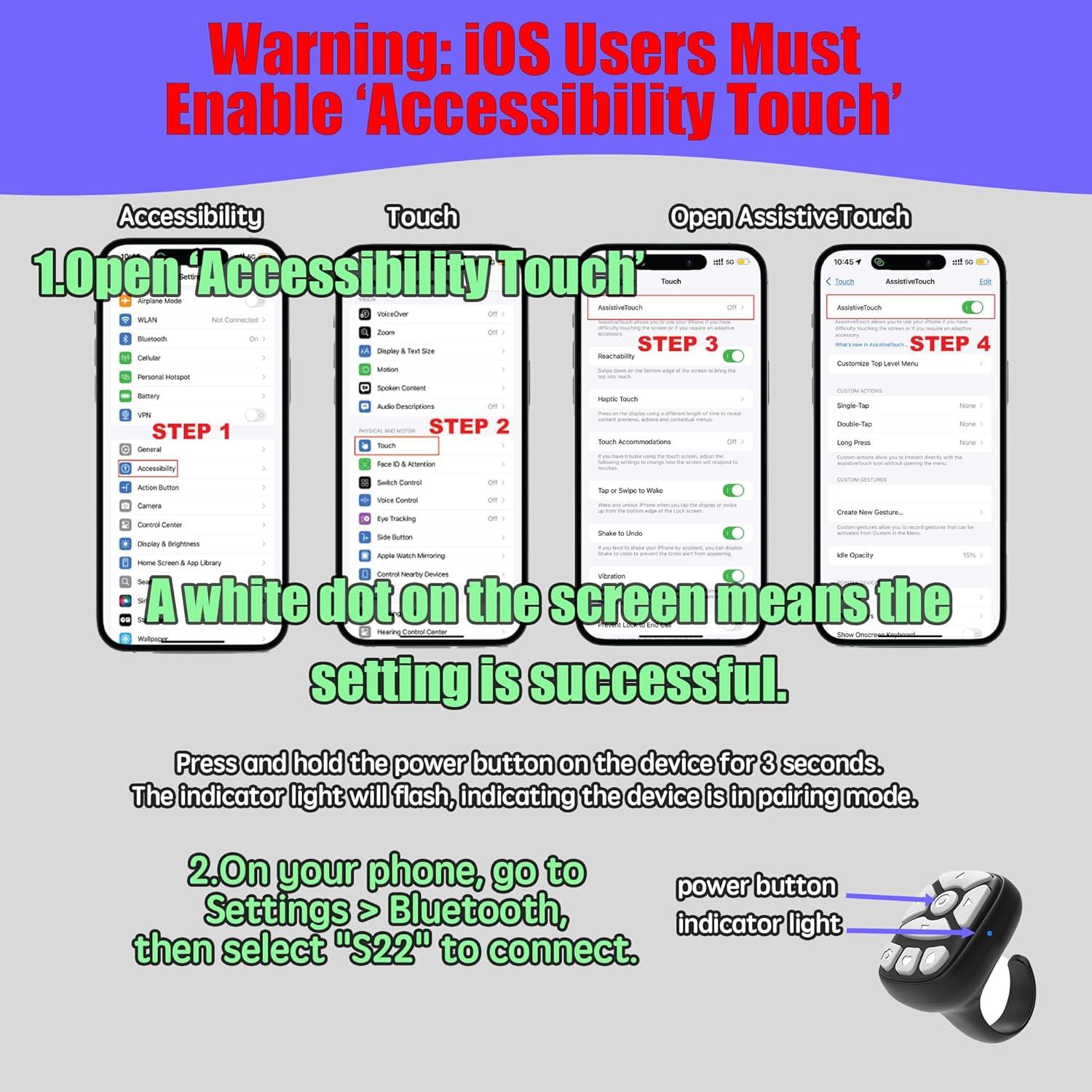 Control Remoto Inalámbrico NOVZIX para TikTok y Cámara - Negro