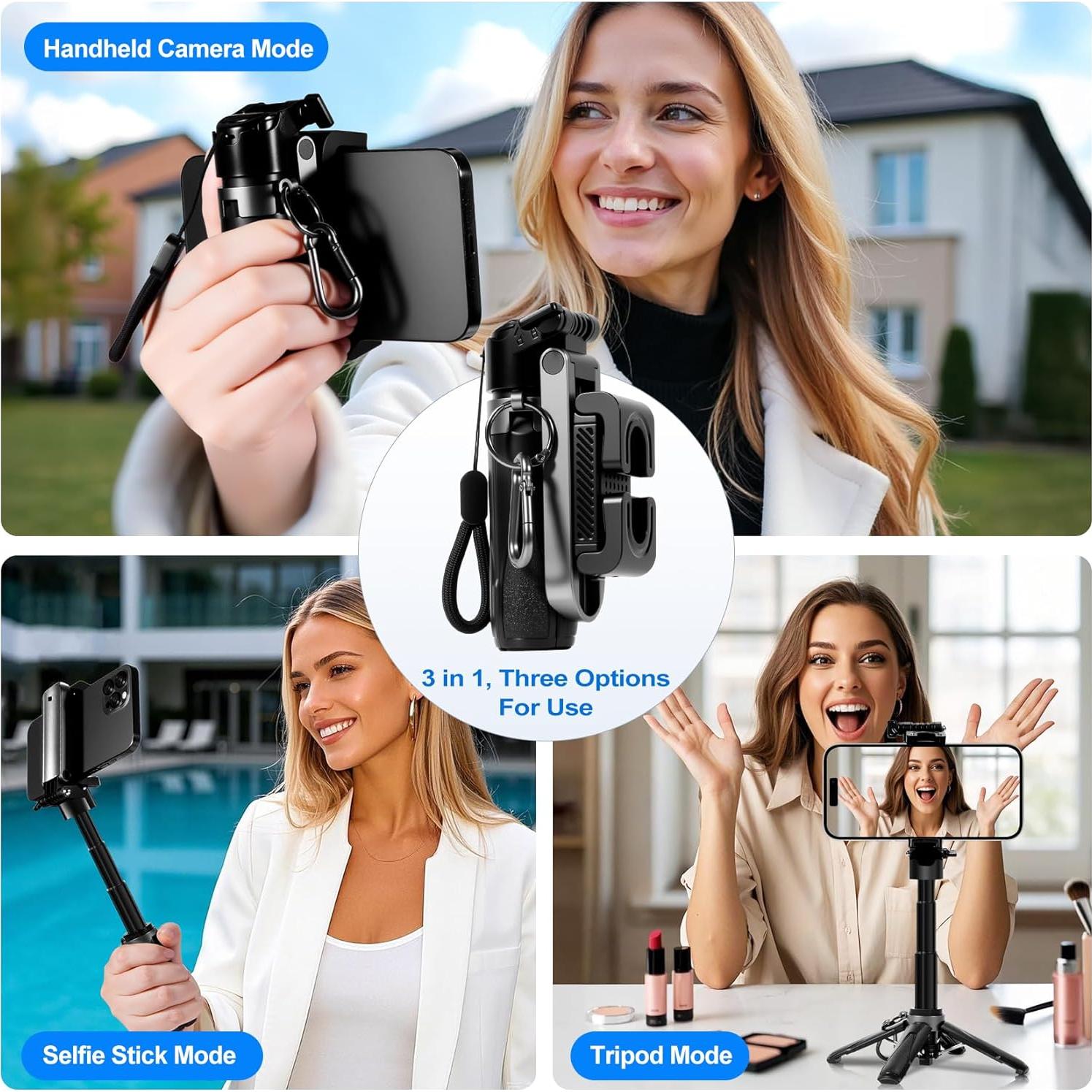 Trípode Mini 3-en-1 Davidlinlin con Control Remoto y Luces