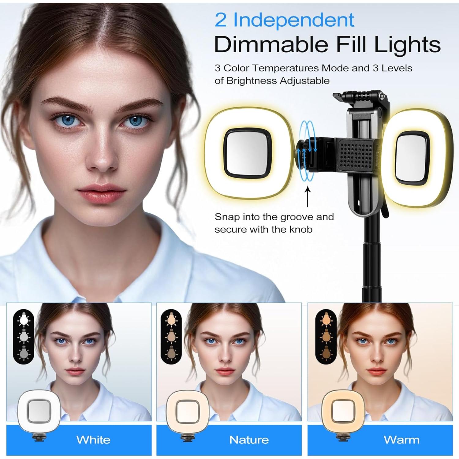 Trípode Mini 3-en-1 Davidlinlin con Control Remoto y Luces