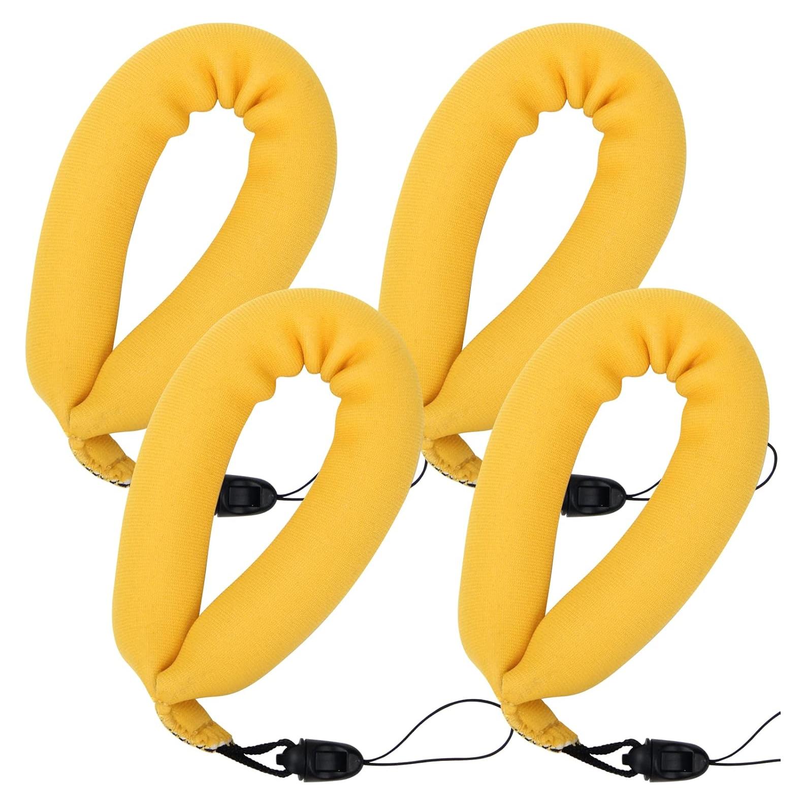 4 Correas Flotantes para Cámara Impermeable Neopreno Amarillo
