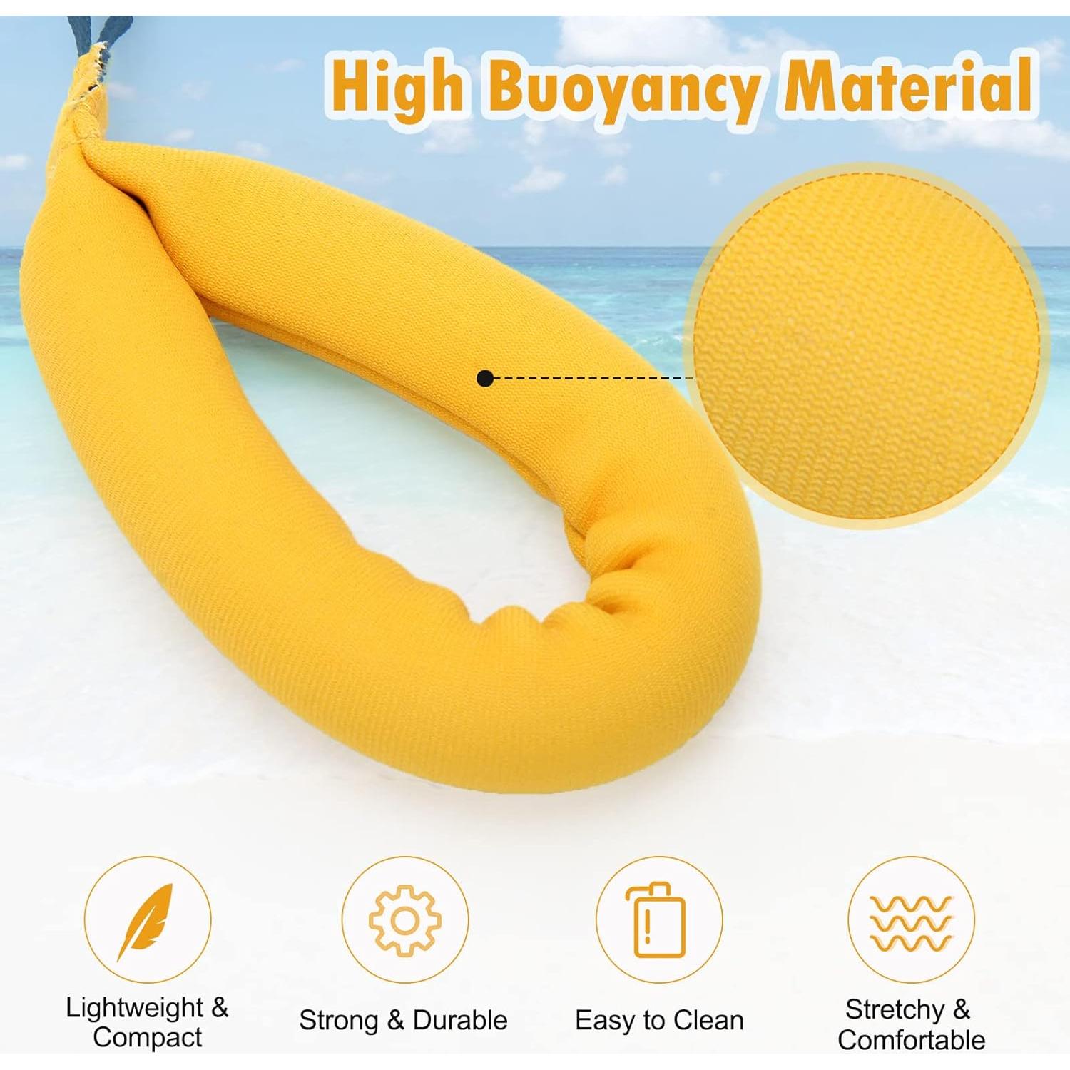 4 Correas Flotantes para Cámara Impermeable Neopreno Amarillo