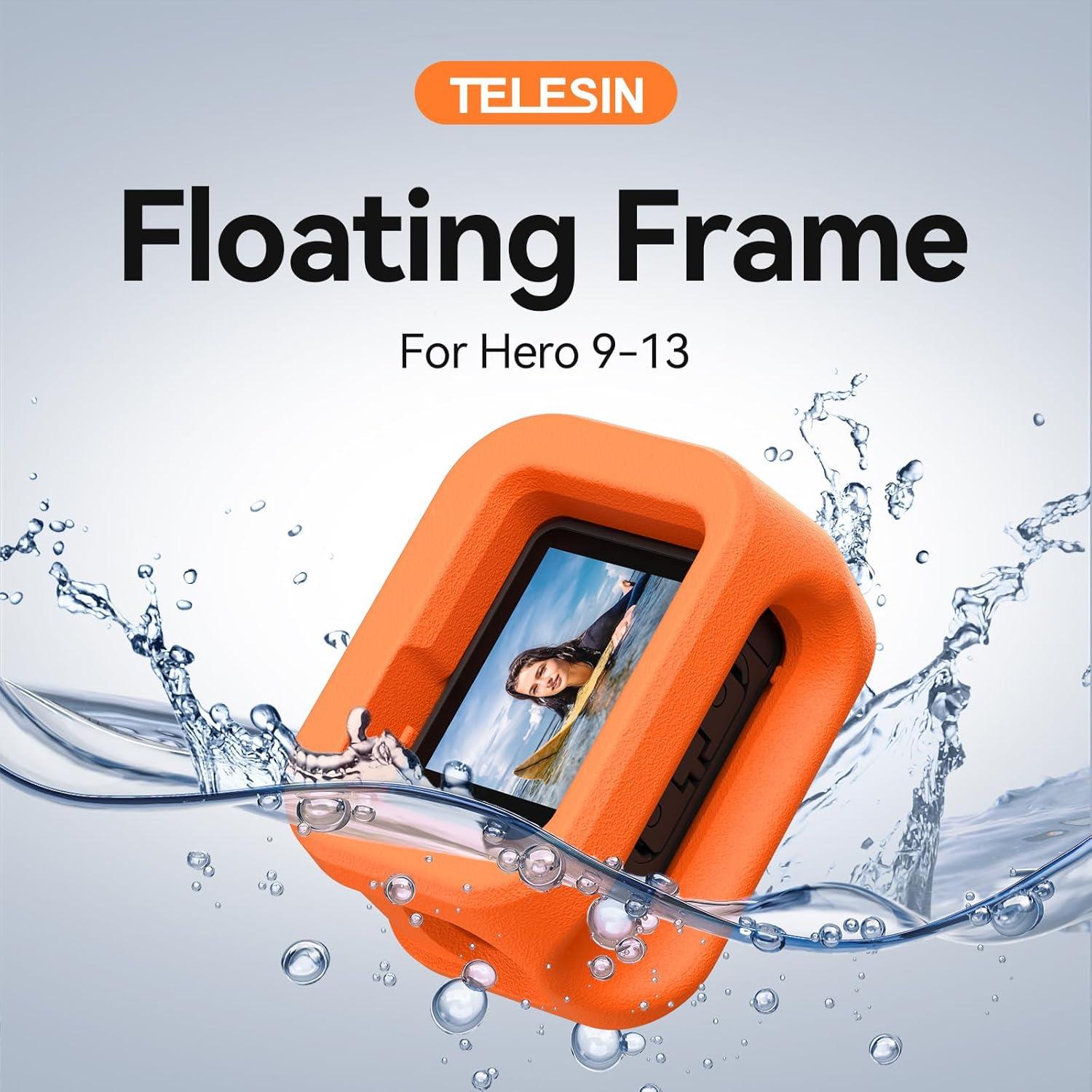 Funda Flotante TELESIN para GoPro Hero 9/10/11/12/13 Negra