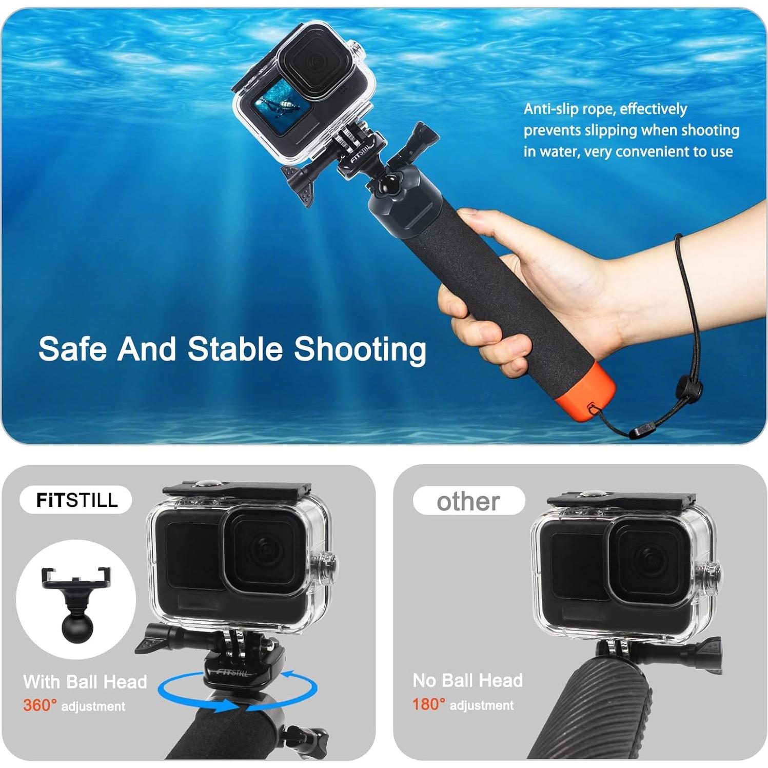 Mango Flotante Ajustable FitStill para GoPro y DJI Osmo