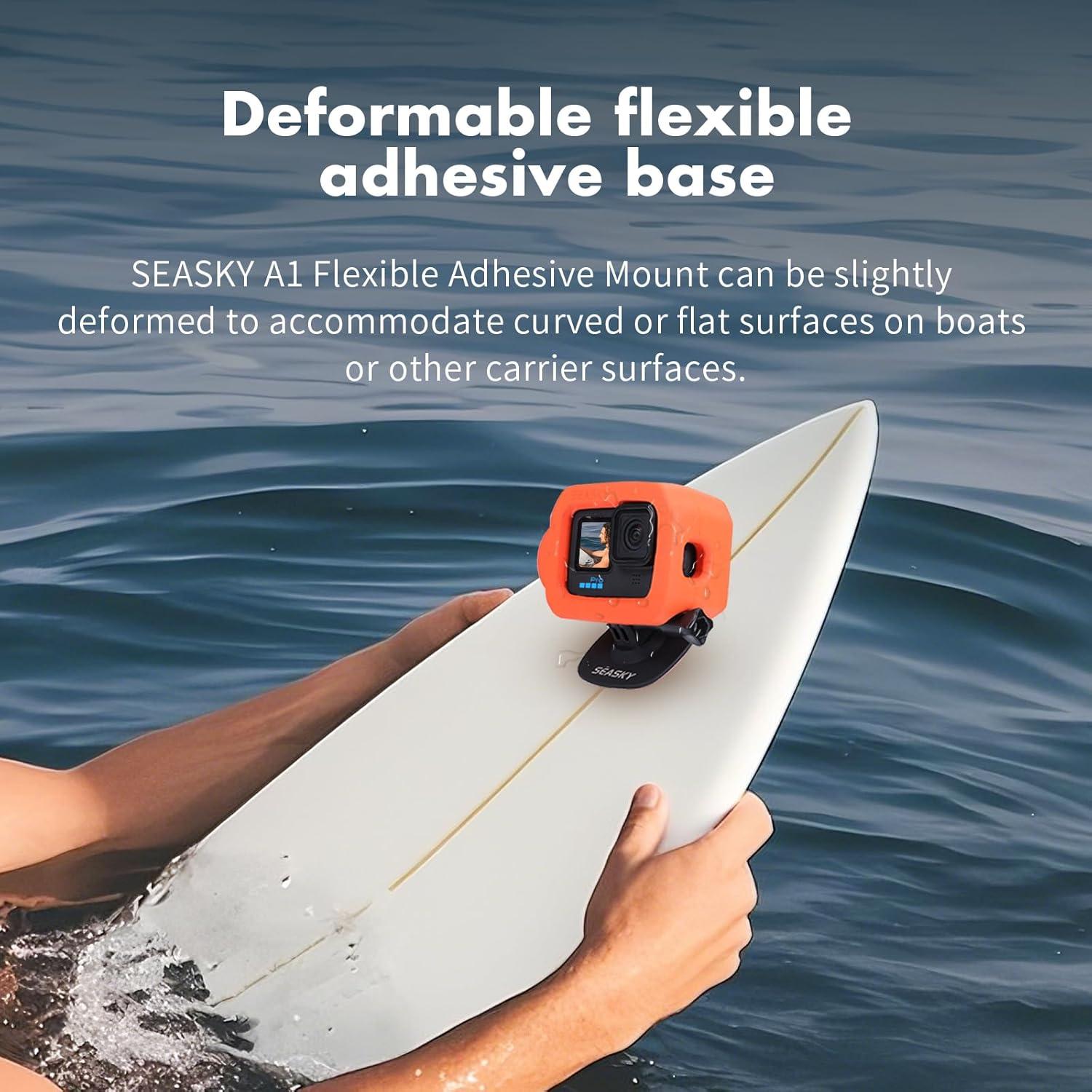 Funda Flotante SEASKY para GoPro Hero 12/11/10/9 + Base Adhesiva