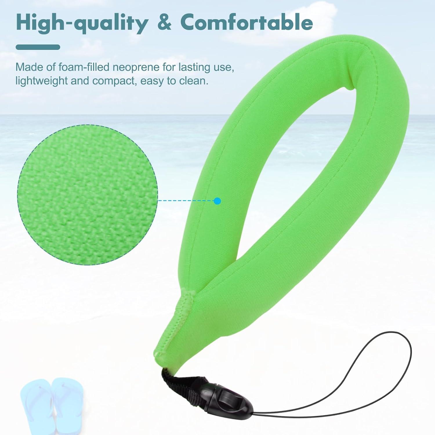 Correa Flotante Impermeable 4Pcs Neopreno Verde para Cámara