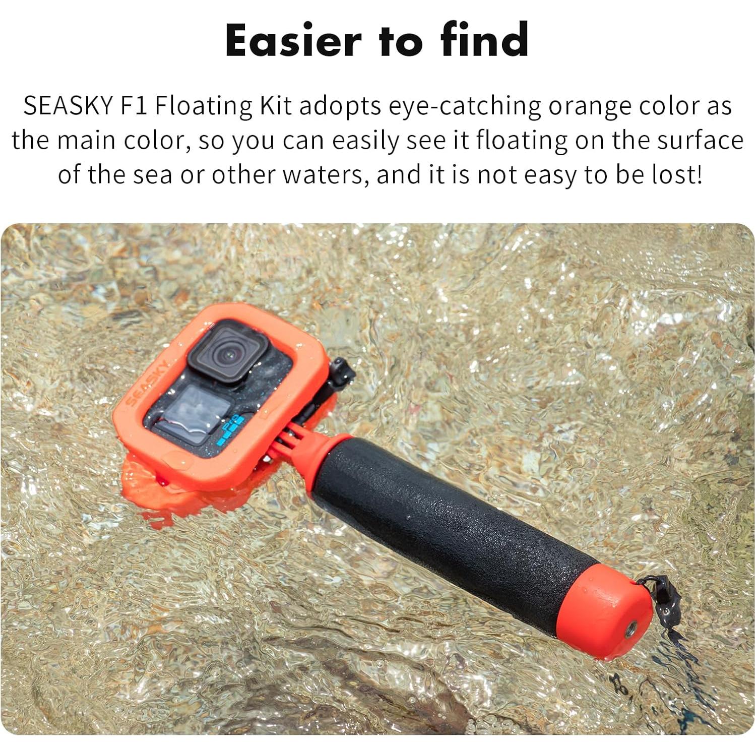 Funda Flotante SEASKY y Mango Flotante F1 para GoPro 13/12/11/10/9