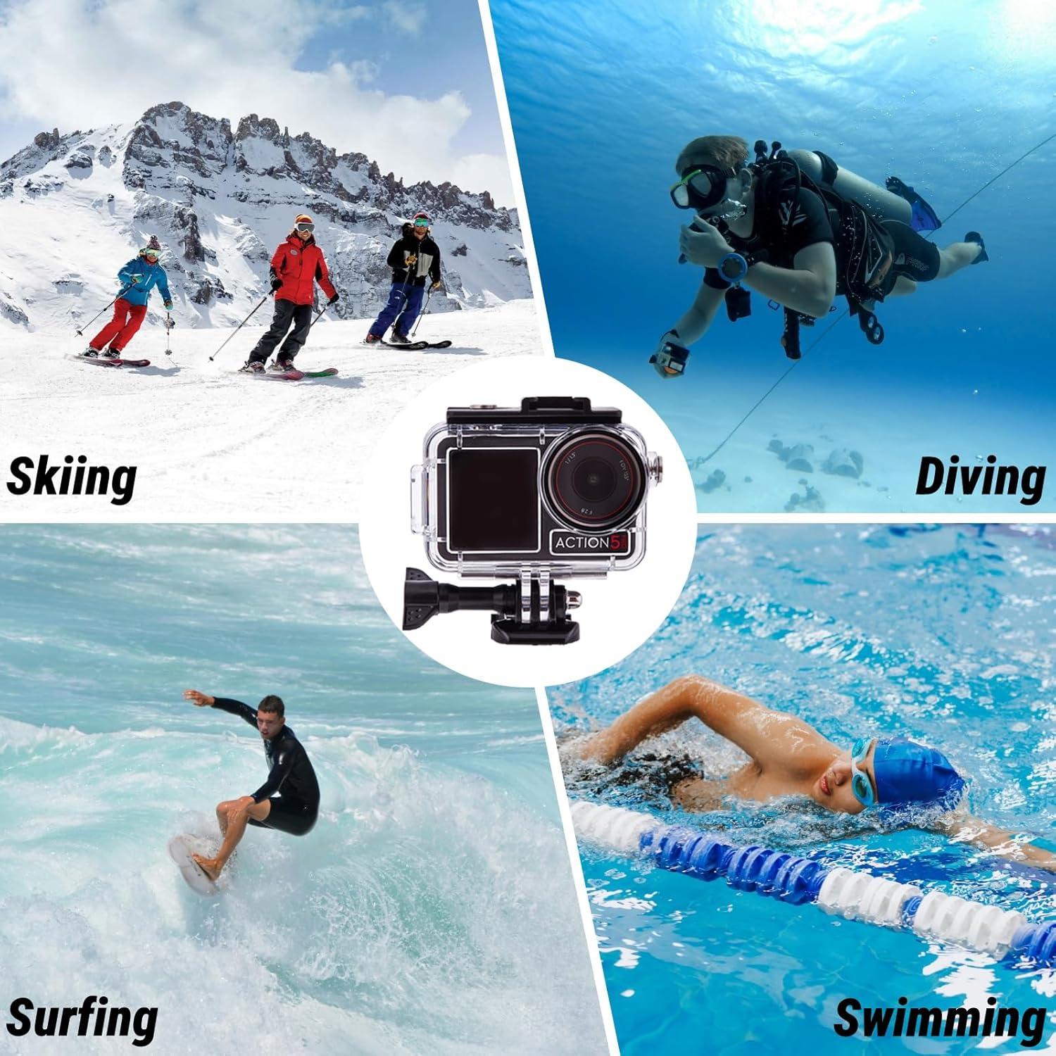 Funda Impermeable DJI Osmo Action 5 Pro/4/3 - 60M, Kit de Filtros