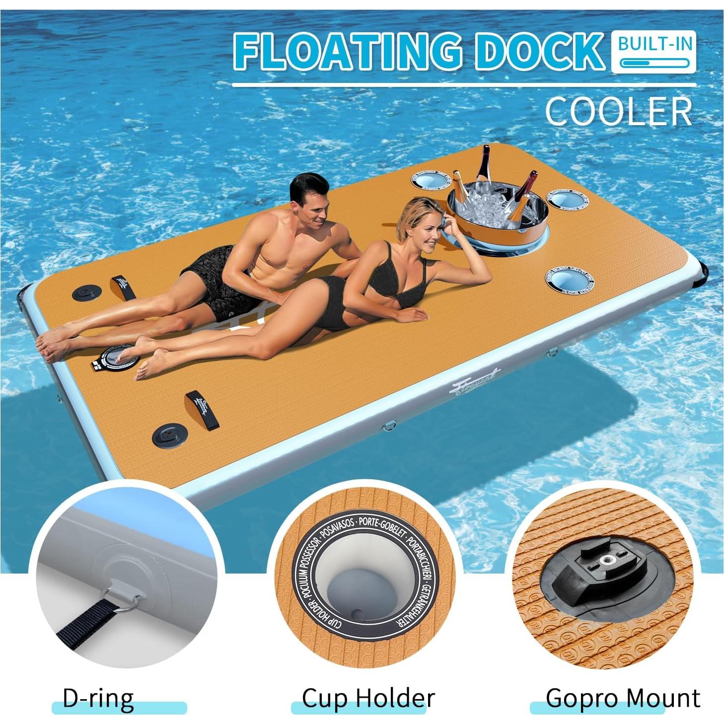 Muelle Flotante Inflable IVY&LANE 2.59x1.31m 3-5 Personas