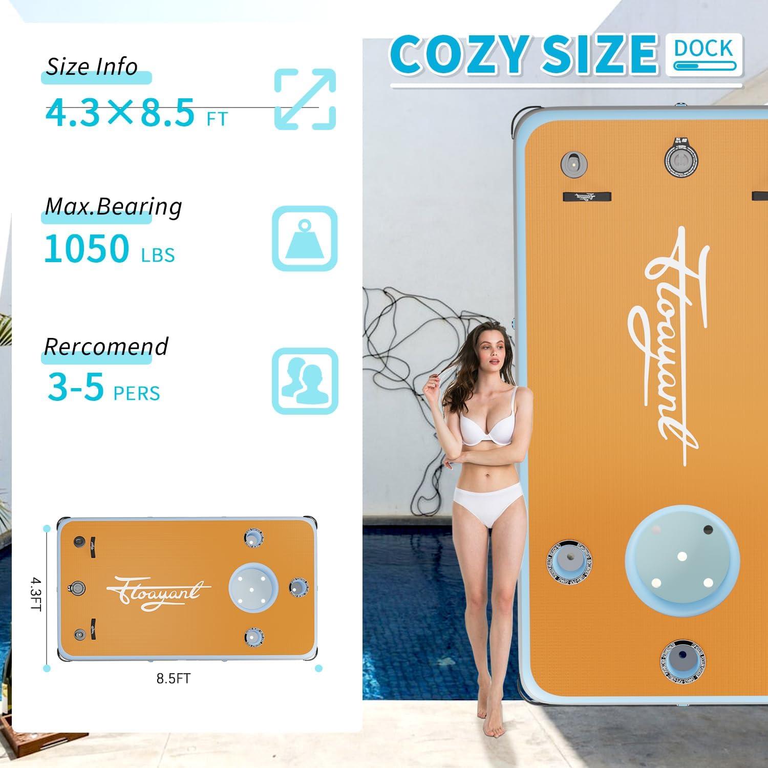 Muelle Flotante Inflable IVY&LANE 2.59x1.31m 3-5 Personas